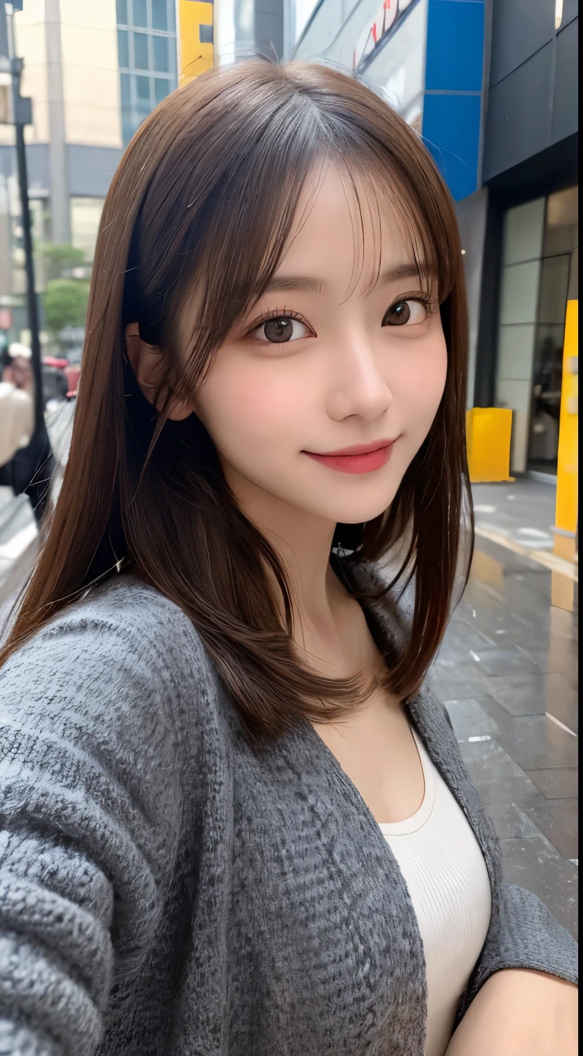 table top, highest quality, shape, Super detailed, finely, High resolution, 8k wallpaper, 完璧なダイナミックな構shape, beautiful and detailed eyes, Gorgeous and stylish black fluffy latest trend Tokyo winter clothes,ランダムなcute髪,small breasts,natural color lip, bold sexy pose,smile、20 year old girl、cute、sexy shot looking at camera,Always blur the background,perfect and beautiful face,Take only the face,美しくdetailed face、slim face and style,Big eyes、do gal makeup,real photos、luxury brand mink coat、 (get closer to the face, enlarge the face, face focus:1.0), break, (masterpiece, highest quality, Super detailed, detailed face, 8k)、real photos、perfect and beautiful face、blur the background、smile