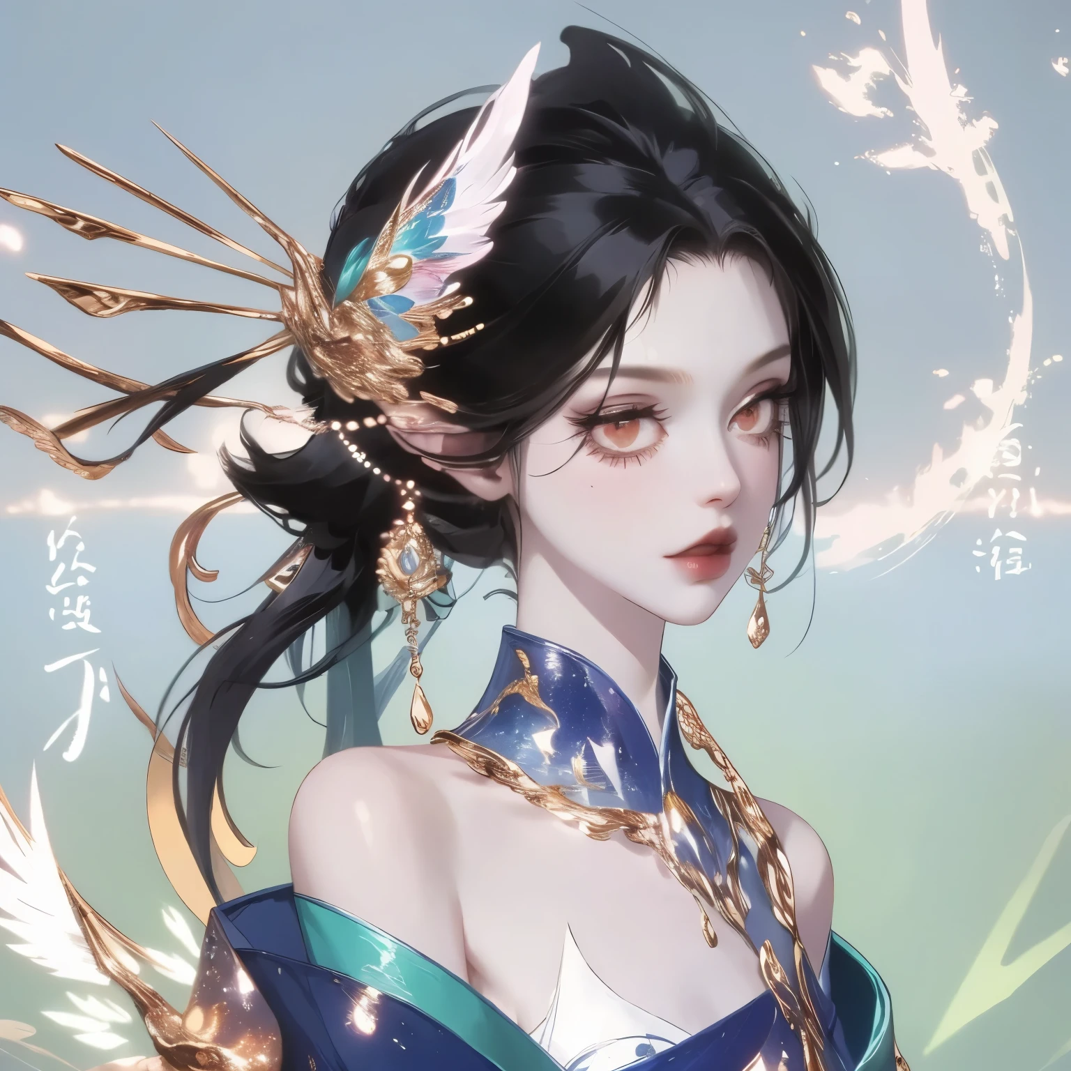 Kocho Shinobu extremely detailed and high resolution masterpiece, Dynamic action of the beautiful yet deadly Demon Slayer. Emphasizing the intricate details of her butterfly-themed outfit and the fierce expression on her face. Set the scene at dusk, Set against the backdrop of tranquil pond and cherry blossom petals. Create an ethereal beauty and power with rich colors and volumetric light.