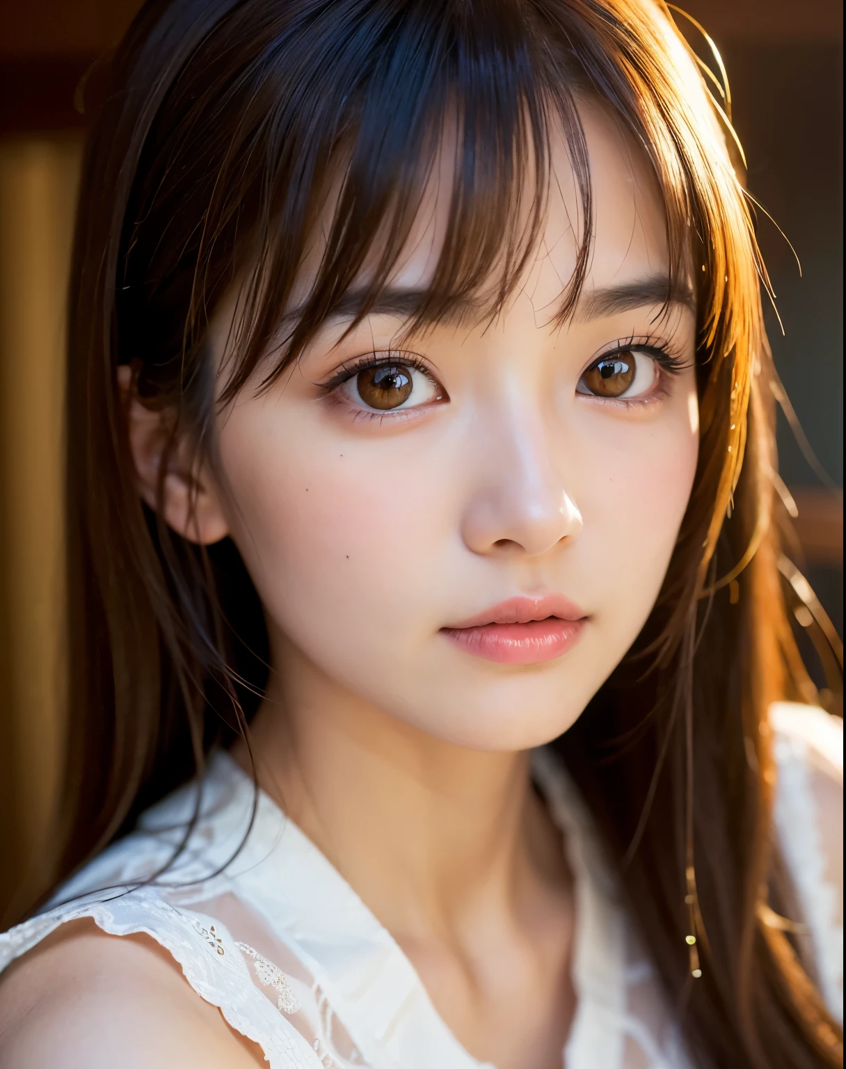 best quality, face focus, soft light, ultra high res, (photorealistic:1.4), RAW photo,
1japanese girl, solo, cute, (pupil, lights in the eyes), detailed beautiful face, (),(high resolution detail of human skin texture),
(long hair),
indoor,
Damask Shirt Dress,
(portrait)