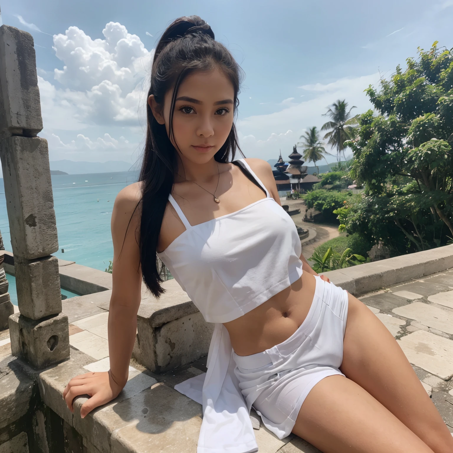 Black salvar white colour top bali prss girl