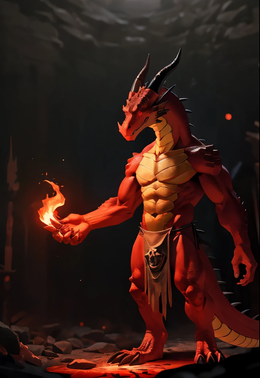 8K,fire fairy quadrupedal reptile salamander,red spirit reptile,A small-bodied reptilian spirit,wrap yourself in fire,wasteland,masterpiece,Photorealistic RAW photos of the highest quality。bright colors,rich colors, Backlight, cinematic lighting, film grain, to be born, 50mm lens, Nikon D850,detailed character art,fantasy art,ultra high resolution,Super realistic,smile,view audience,fantasy,beautiful expression,view audience,fire elemental quadrupedal reptile,