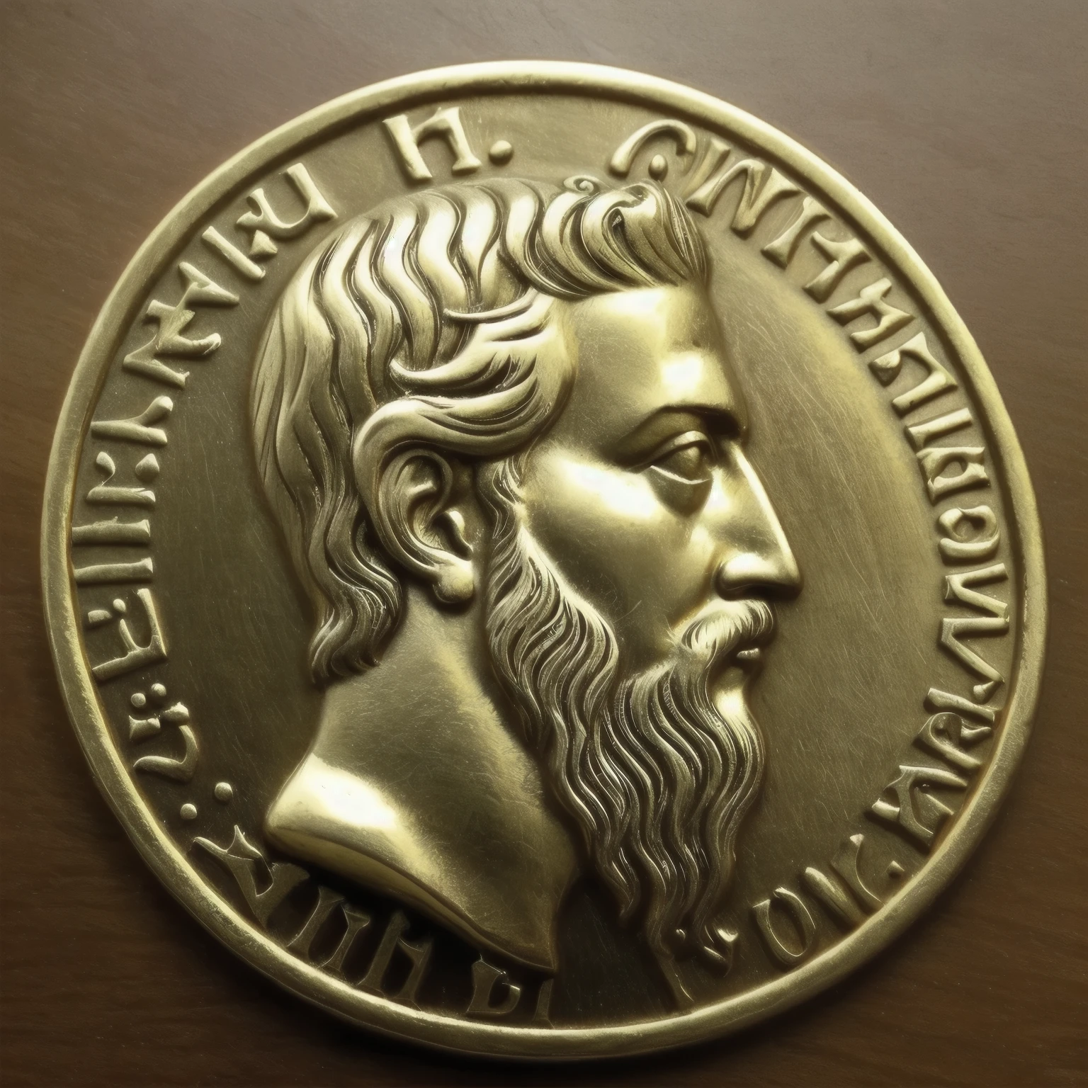draw me a company logo, drawn, company brand, greek, Marcus Aurelius based, circular, gold, Marcus Aurelius side view, Marcus Aurelius as company brand logo