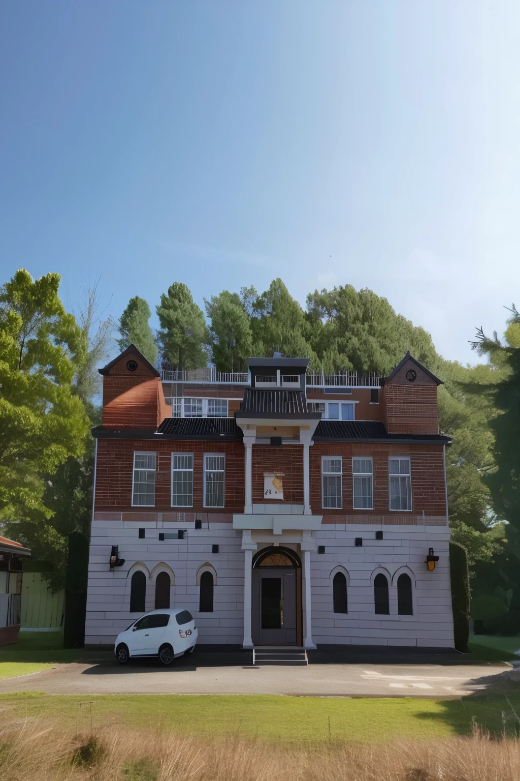 Redecorate building exterior,European ancient architectural style