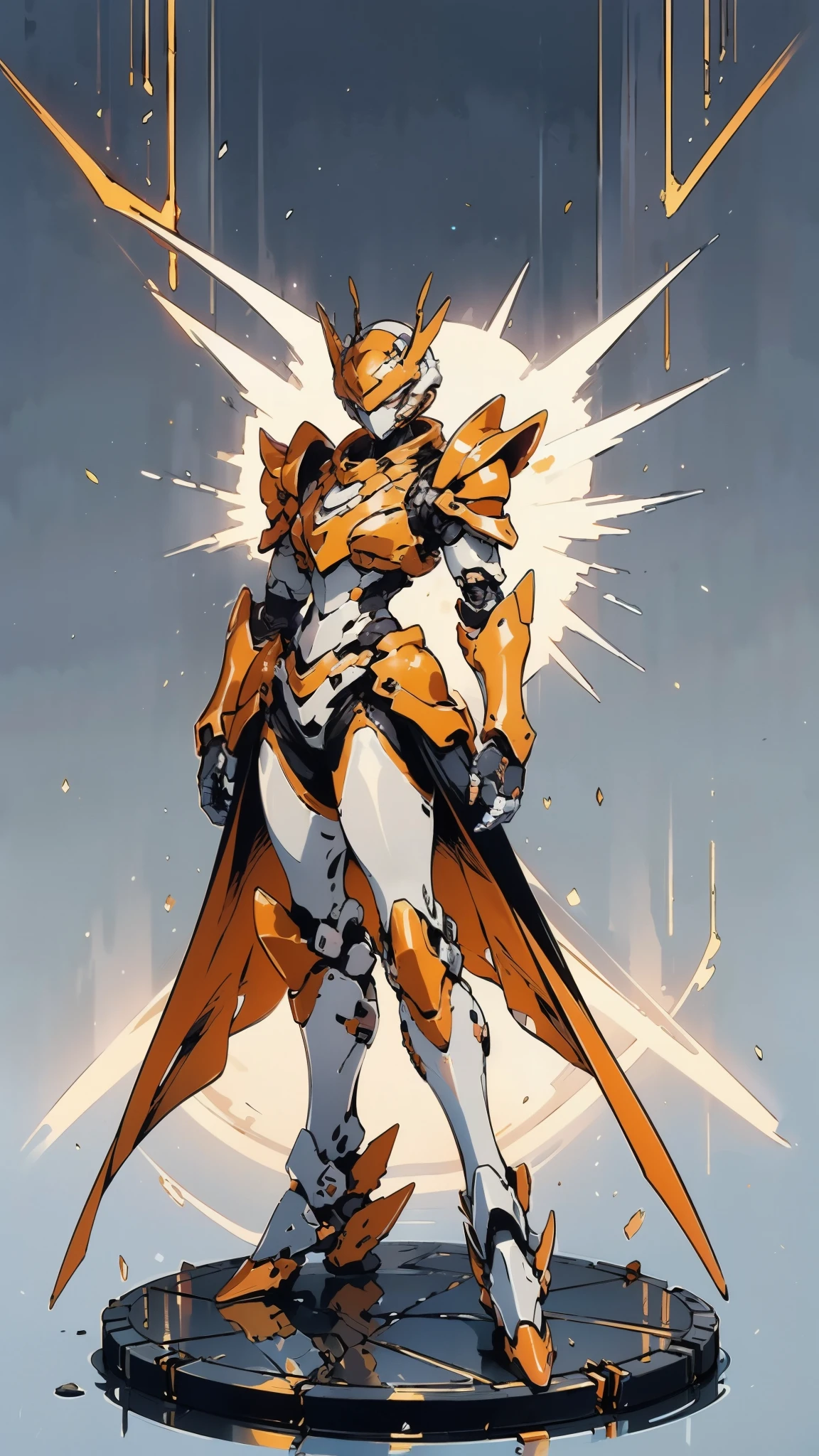 A woman adorned in fantasy-style full-body armor, a crown-concept fully enclosed helmet that unveils only her eyes, a composite layered chest plate, fully encompassing shoulder and hand guards, a lightweight waist armor, form-fitting shin guards, the overall design is heavy-duty yet flexible, ((the armor gleams with a golden glow, complemented by red and blue accents)), exhibiting a noble aura, she floats above a fantasy-surreal high-tech city, this character embodies a finely crafted fantasy-surreal style armored hero in anime style, exquisite and mature manga art style, (Queen bee mixed with Spider concept Armor, plasma, blood), ((Element, energy, elegant, goddess, femminine:1.5)), metallic, high definition, best quality, highres, ultra-detailed, ultra-fine painting, extremely delicate, professional, anatomically correct, symmetrical face, extremely detailed eyes and face, high quality eyes, creativity, RAW photo, UHD, 32k, Natural light, cinematic lighting, masterpiece-anatomy-perfect, masterpiece:1.5
