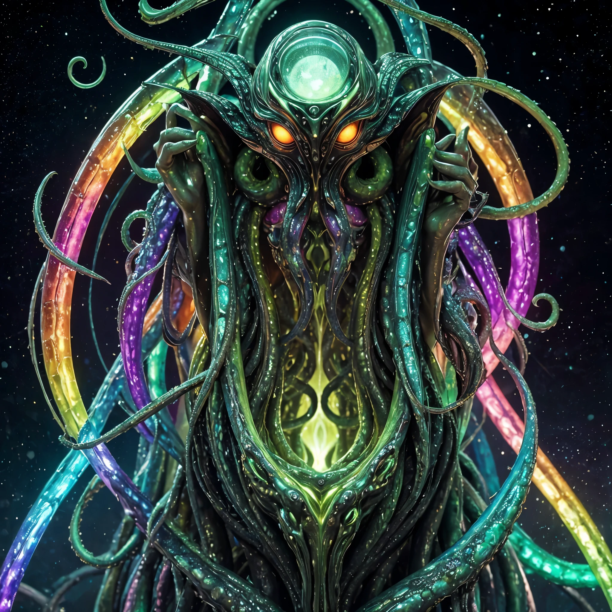 align to center , dull rainbow skin , translucent skin , wet skin{NEO GOD}{an alien}{Chemicals}{Deities}{vhorrified}{Deities々Right}{Beautiful shape}{an oil painting}{hight resolution}{devastated}{Buddha}{Rainbow flesh}{Ultimate form}{Another dimension}{kosmos}{mistic}masterpiece , best quality , ultra-detailed{cthulhu mythos}{goddes}{MuCoi}{mucous membrane}{tentaculata}{worm}{Nyarlathotep}{High Quality}{symmetry}