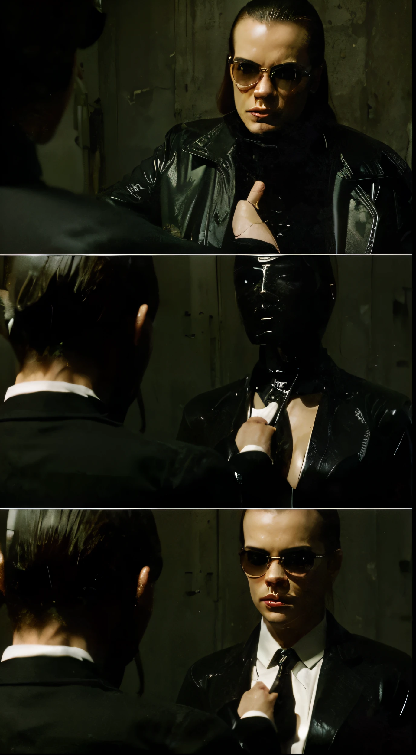 Agent Smith transformation femme trinity00 latex