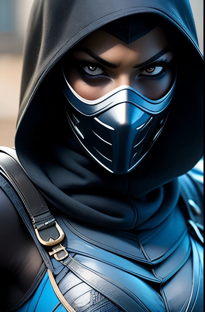 a close up of a person with a sword and a hood, an edgy assassin, she is holding a sword, female assassin, holding a sword on her shoulder, afrofuturism anime, beautiful female assassin, katana zero video game character, clothed in stealth armor, holds a black sword, rossdraws | afrofuturism, :: rossdraws, a teenck cyborg