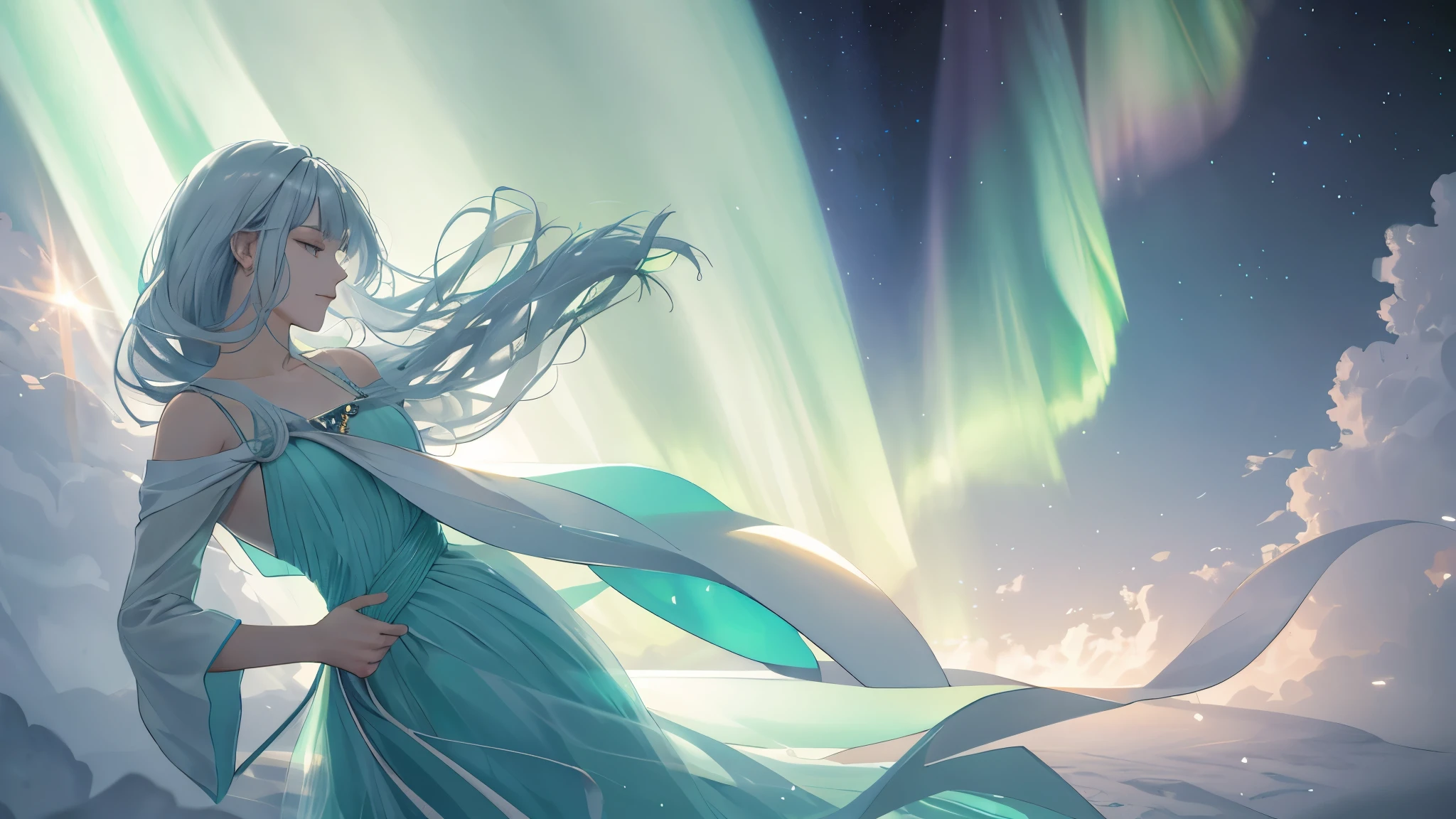 (Aurora), (Aurora): An ethereal dance of lights graces the horizon, illuminating the negative space with its magical glow. Witness the premiere hair salon of the highest rank, where dreams become reality. The aurora's shadows cast a dream-like sway upon the walls, appearing and disappearing seductively in the medium silver tone. With every burst of bright light, the masterpiece comes to life, exuding effortless elegance in the highest quality. Relax in this secluded paradise, where the immersive front light transforms the aesthetically compelling literature of the moment into a truly mesmerizing experience.

(Psychedelic), (