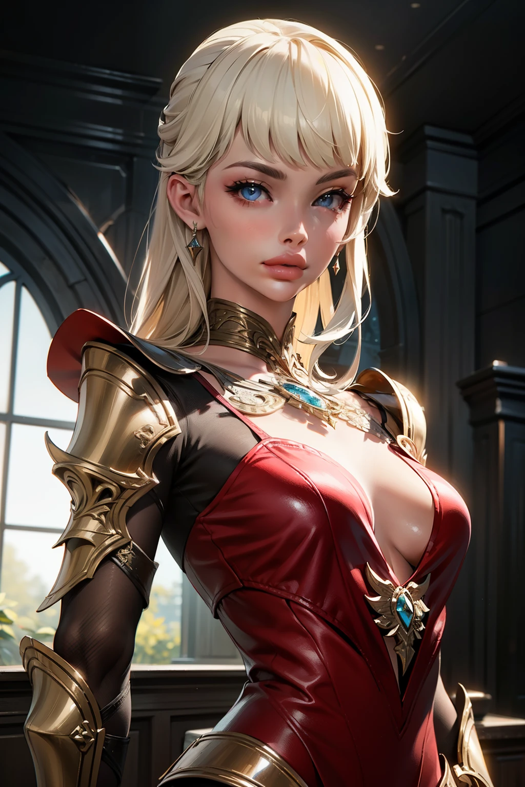 render highly detailed, so cute beauty young woman in a refined wonderful orned armor, detailed perfect face, soft lighting "HDR lightning", intricate artwork masterpiece, magazine, vogue painting, intricate body, ultra high quality model, octane render perfect , 8k, sharp focus, midnight aura, cinematic illumination