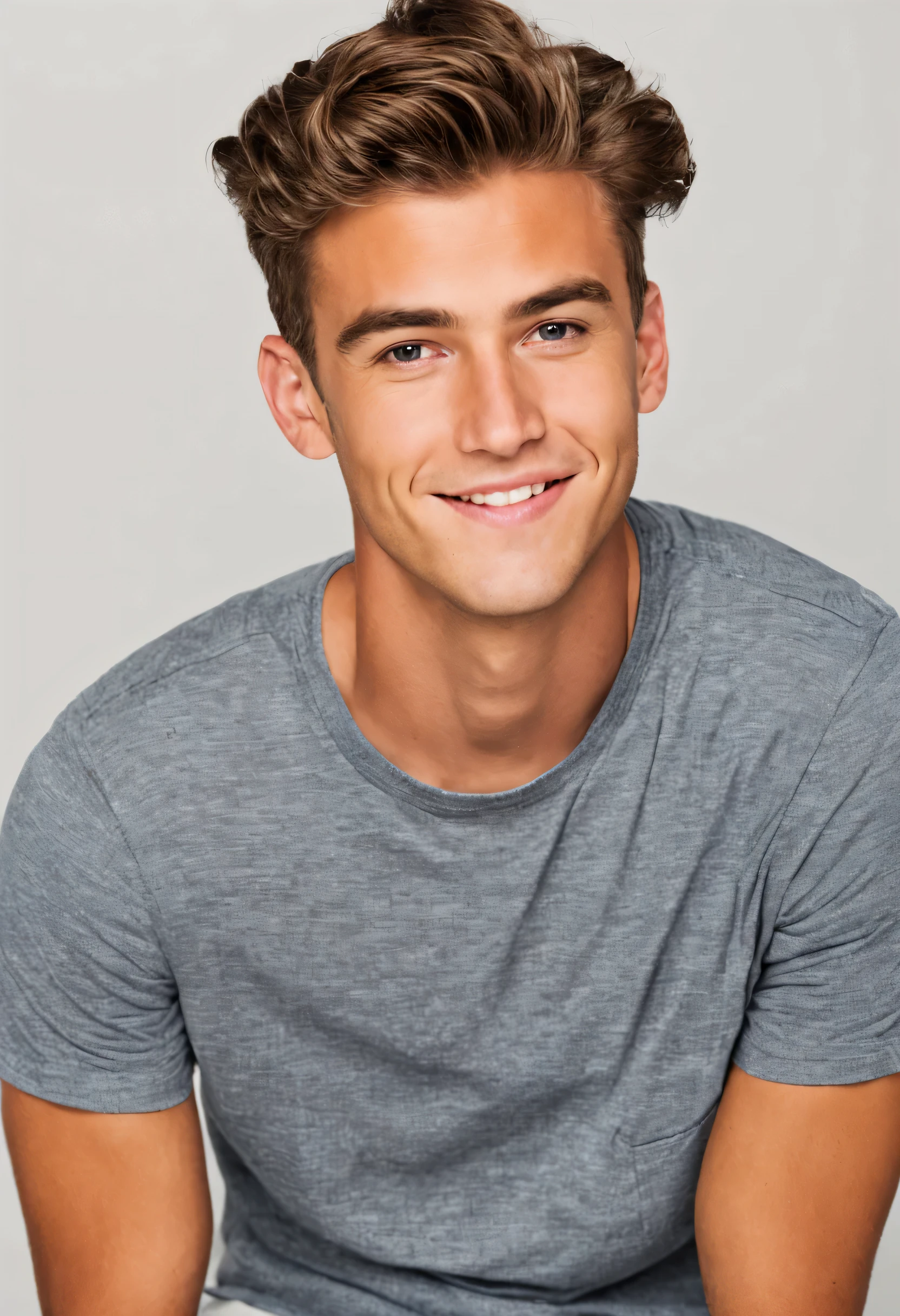 Make a handsome 20-year-old man