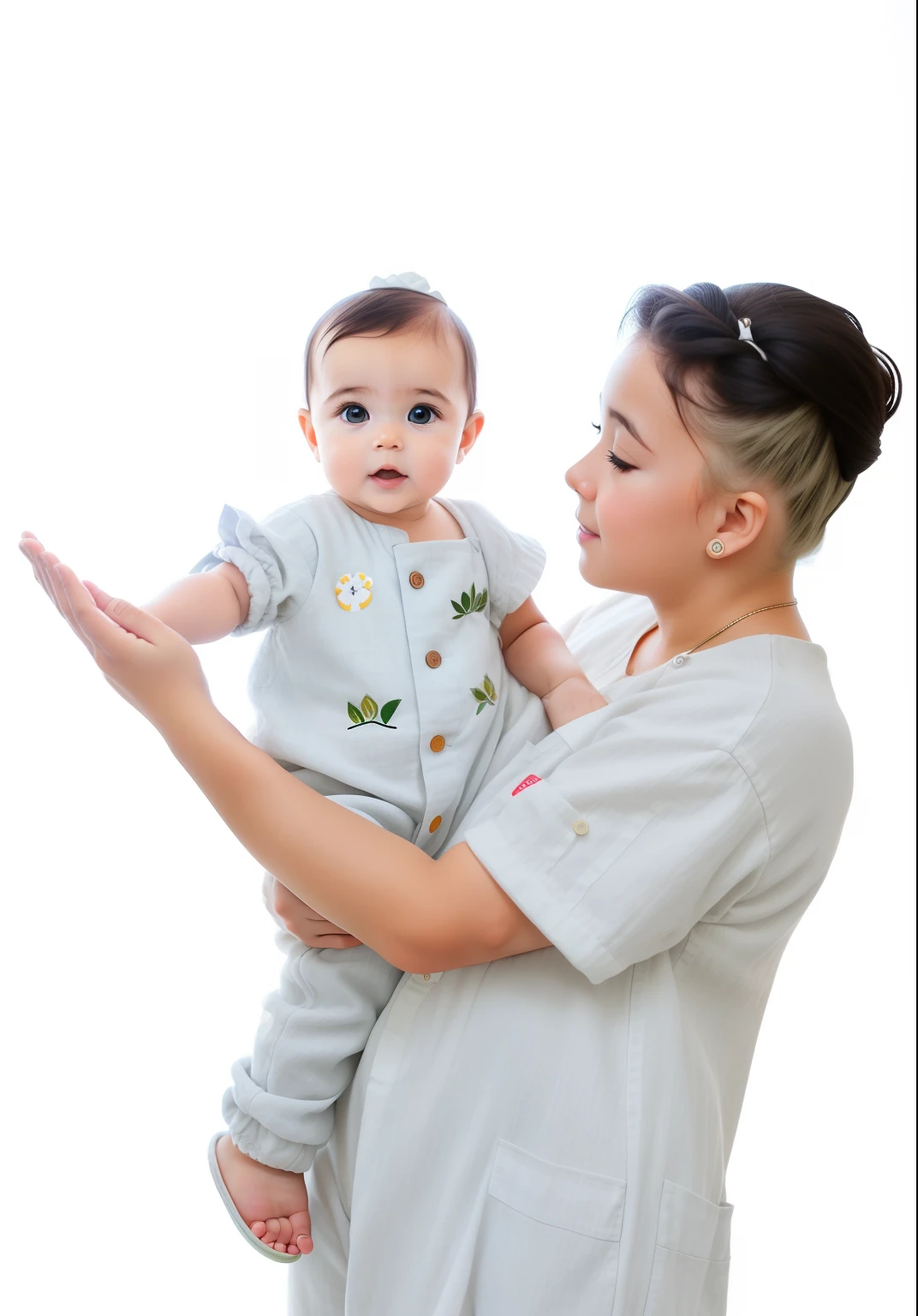 1 wears plush jumpsuit, Linen jumpsuit, baby girl