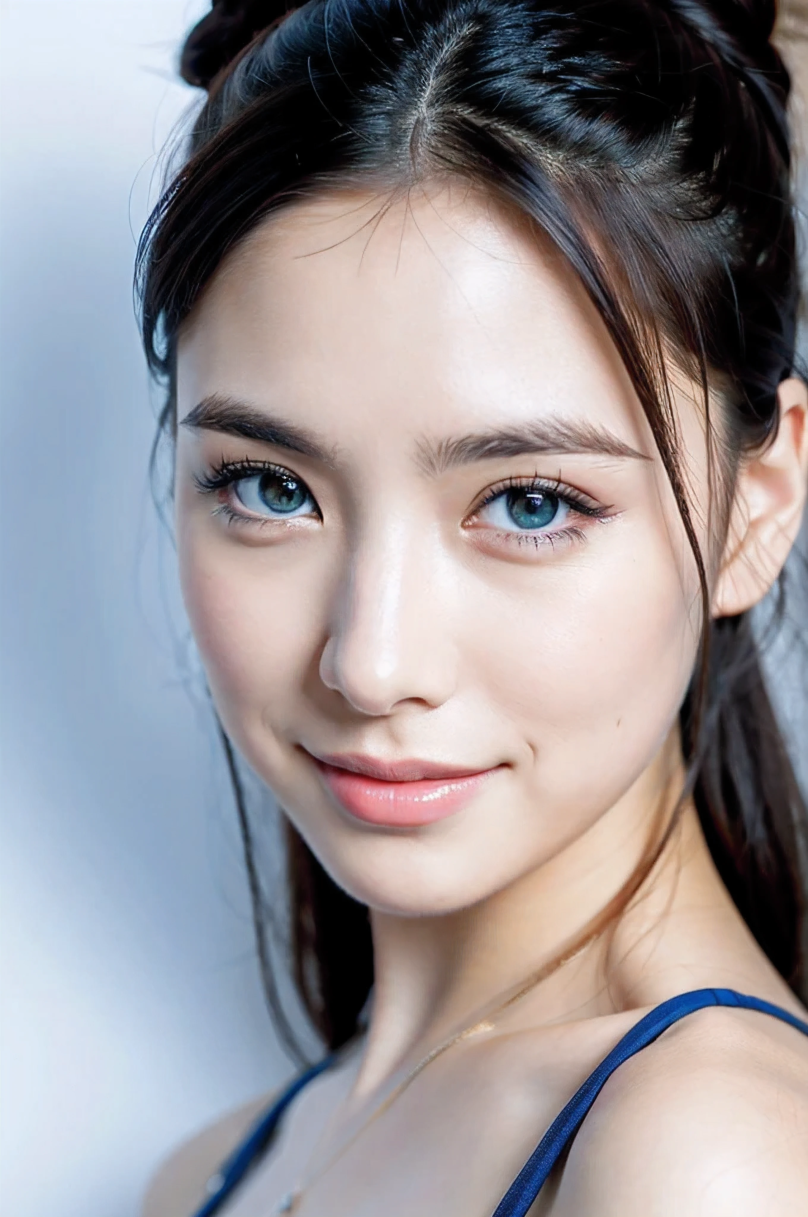 8k,Ultra-high resolution,((Best image quality)), ((masterpiece)), (Attention to detail:1.3), 大きなsmileでblue eyesのジャンヌD'Aak,Paladin,blue eyes,Blonde Perm Blue Hair,Woman in black armor(精密な金色のPaladinの紋章の細工)、Cleavage,We paid special attention to the decoration of the chest armor...、Beautiful expression,charm,sexy,so beautiful(Like the real thing),Carry a big, long sword,smile,Luxury black pants,Blue and black shoulder pads,Blue-black armor,Blue-black leg armor,masterpiece,Photorealistic RAW photos of the highest quality。Bright colors,Rich colors, Backlight, Cinema Lighting, Film Grain, to be born, 50mm lens, Nikon D850,Realistic Skin,Fantasy art,Character Art,Ultra-high resolution,大きなsmile,