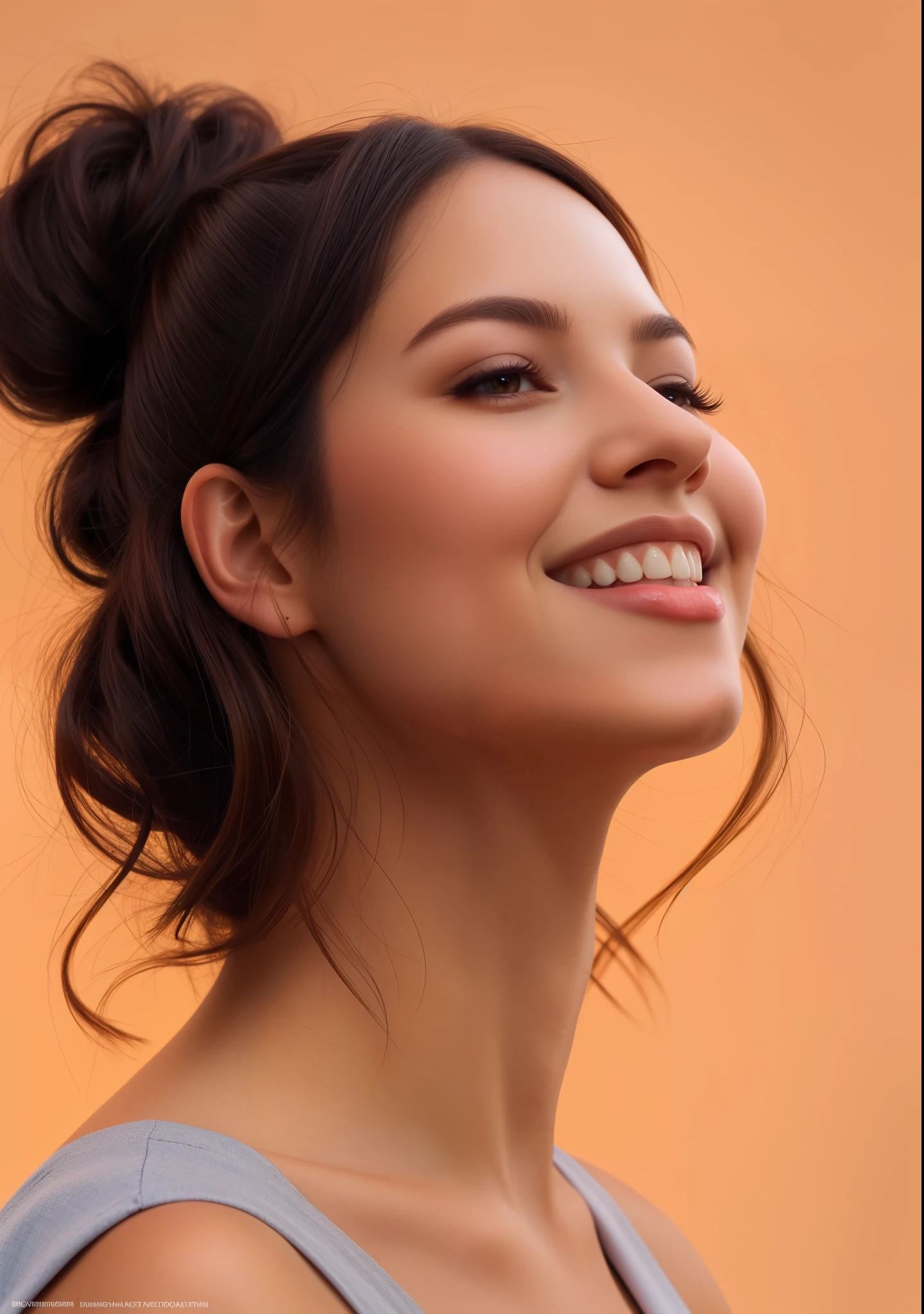 um close de uma mulher com um sorriso no rosto, Retrato de RossDraws, retrato digital, arte digital Ilya Kuvshinov, retrato de alta qualidade, rosto de Ilya Kuvshinov
