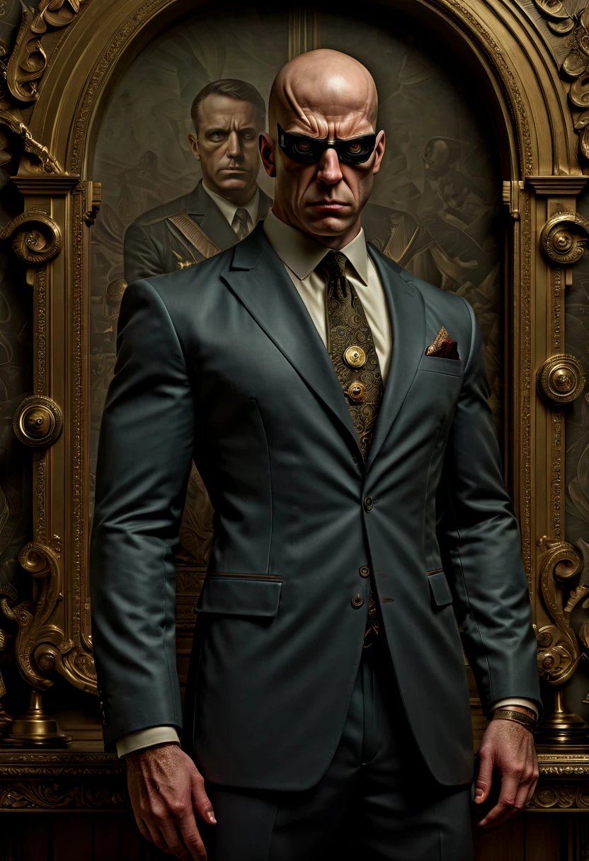 Secret Agent, by Sacha Goldberger, (best quality, masterpiece, Representative work, official art, Professional, Ultra intricate detailed, 8k:1.3)