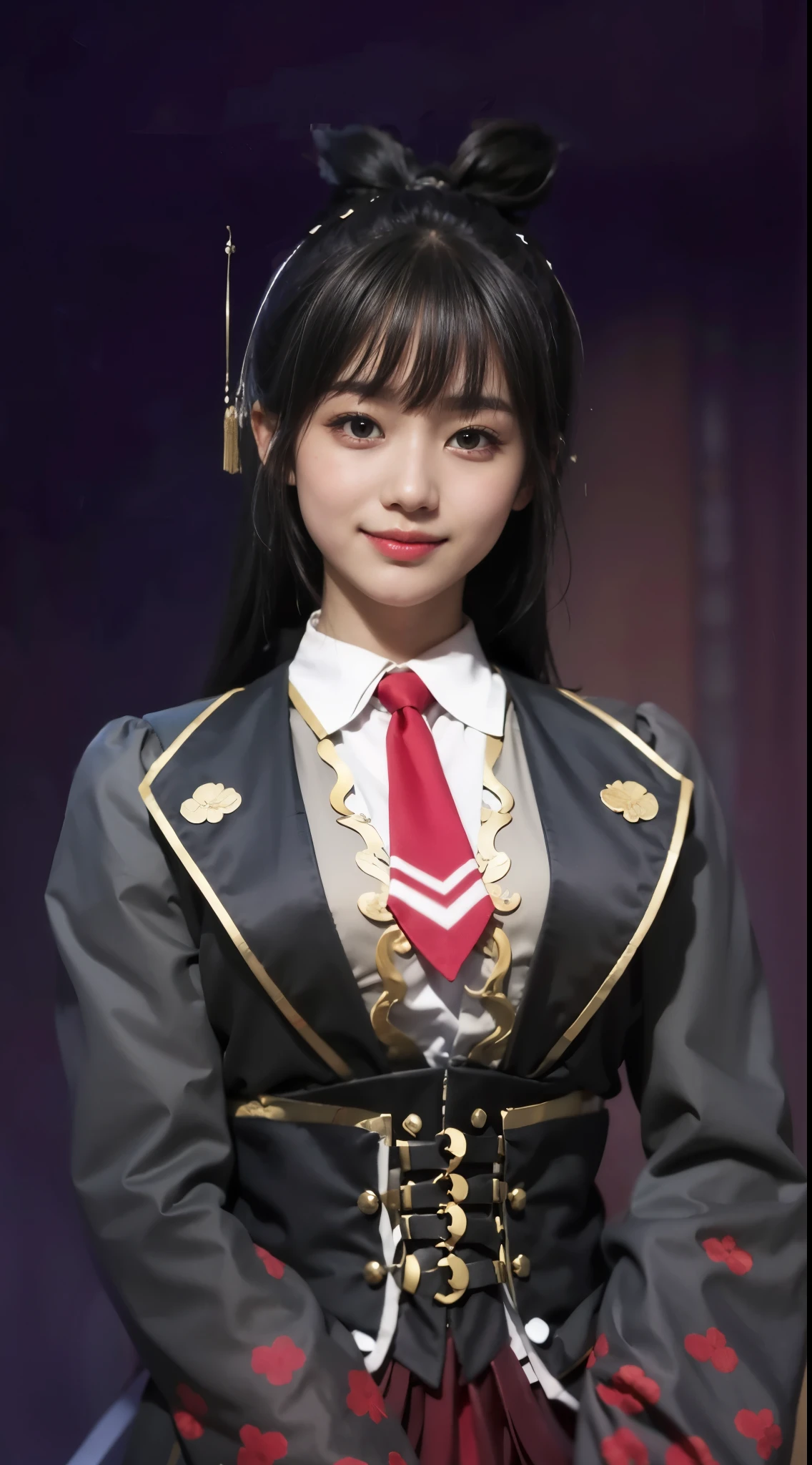 A girl, ancient Chinese costume, whole body, sunshine, clear face, clean white background, masterpiece, super detail, epic composition, ultra HD, high quality, extremely detailed, official art, uniform 8k wallpaper, super detail, 32k,cute smile, cute face 
