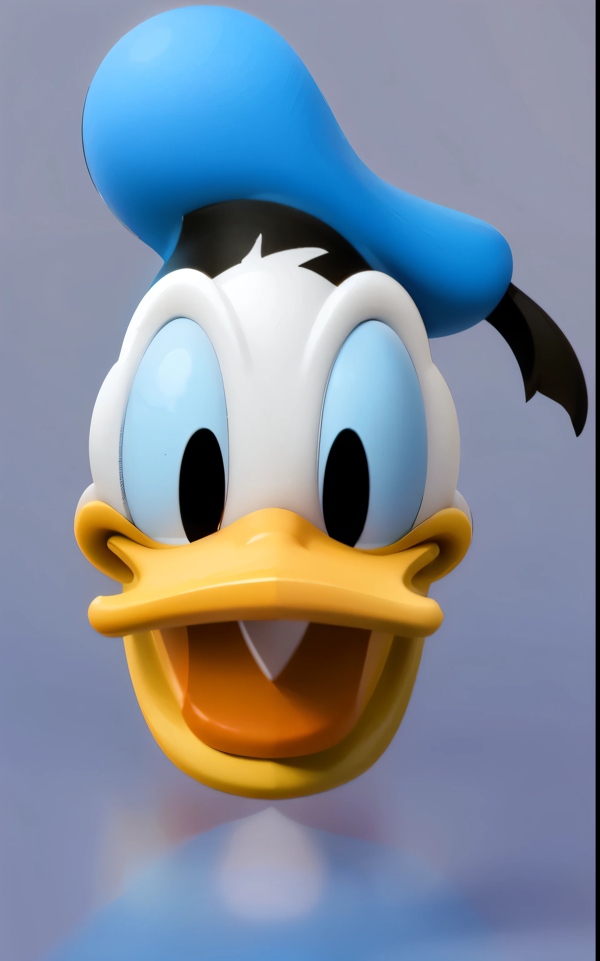 c4d cartoon donald duck model transition natural color uniform colorless block