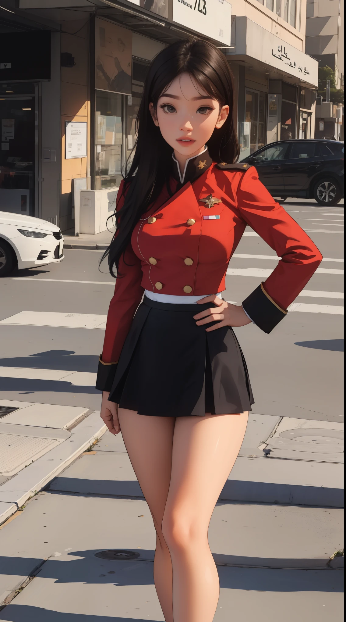 OfficerA, military uniform, skirt, SheikZ