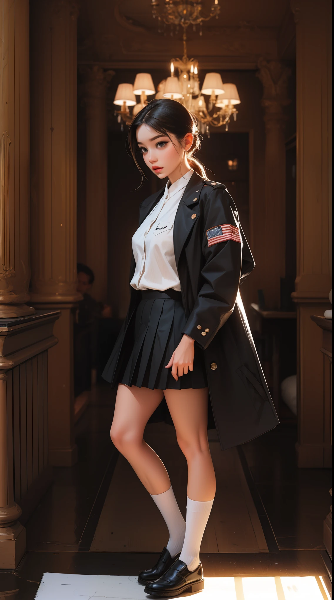 OfficerA, military uniform, skirt, SheikZ