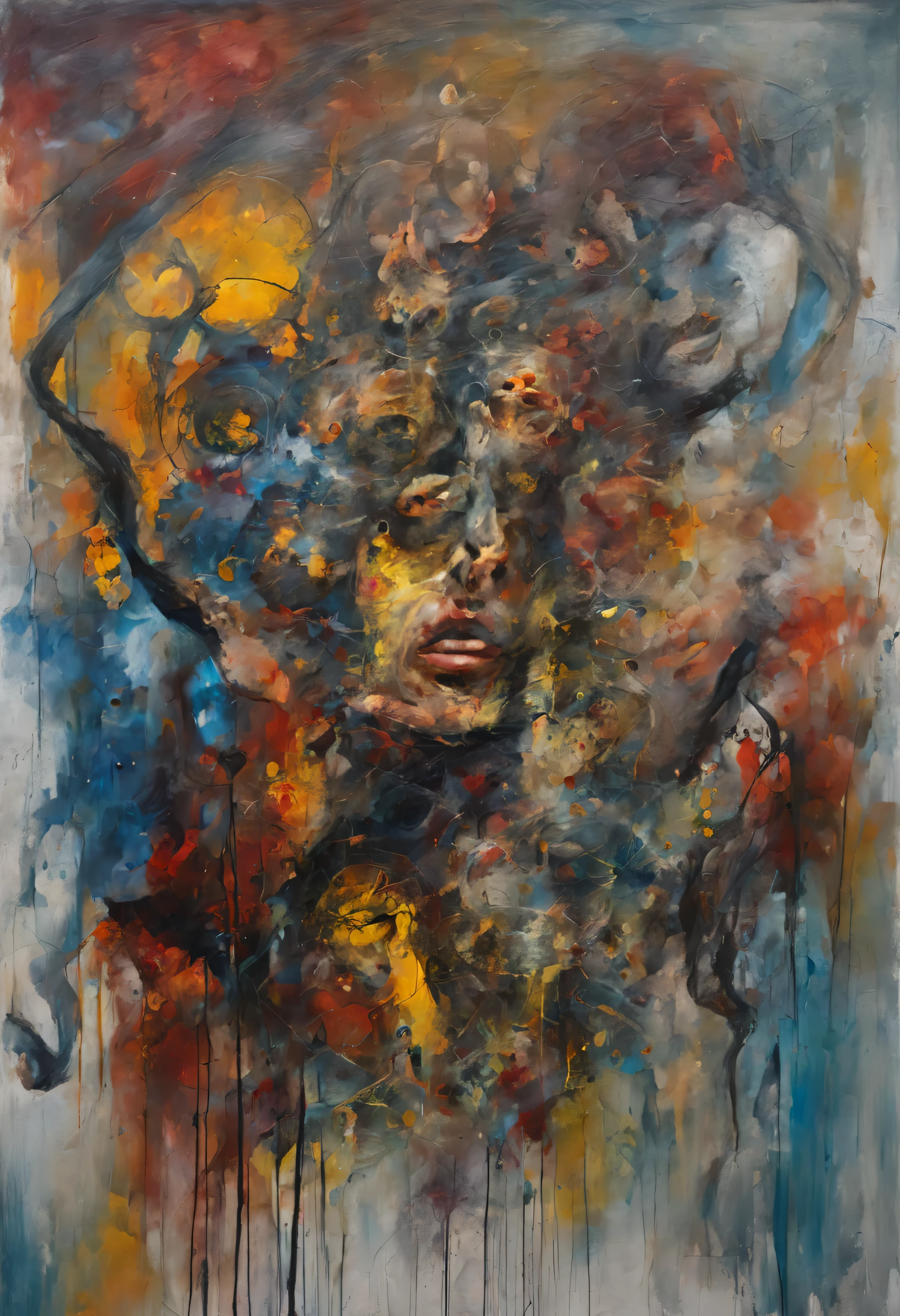 There is ugliness in beauty, But there is also beauty in ugliness. In the style of Adrian Ghenie, Esao Andrews, Jenny Saville, Edward Hopper, surrealism, Dark Art par James Jean, Takato Yamamoto, Minimalism inkpunk