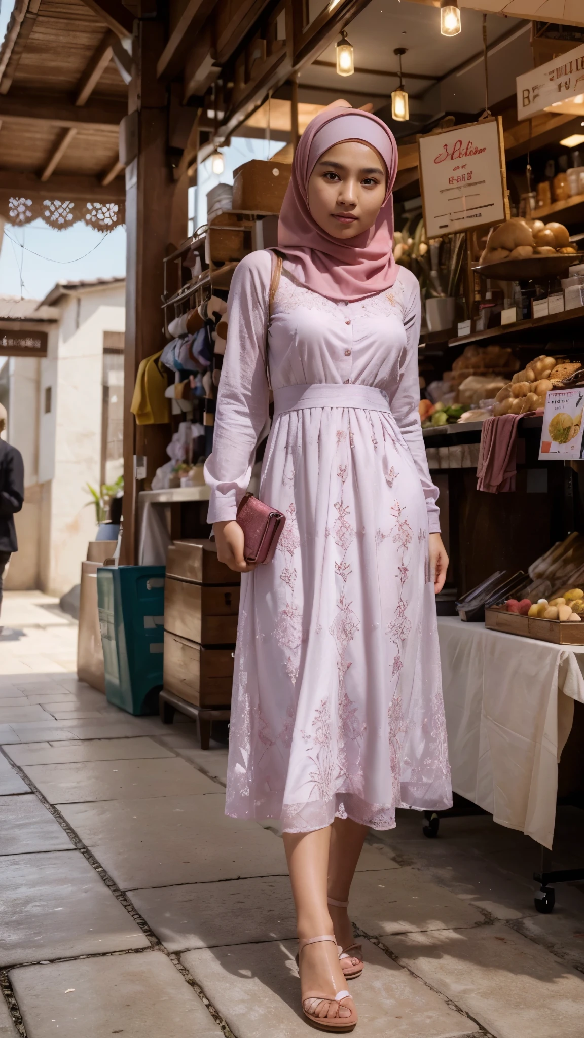 (best quality,ultra-detailed,highres:1.2), Young Indonesian man's face, perfect hijab, cute face, fair skin, smooth skin, bright skin, beautiful detailed eyes, sparkling eyes, small delicate nose, rosy cheeks, blushing cheeks, pink glossy lips