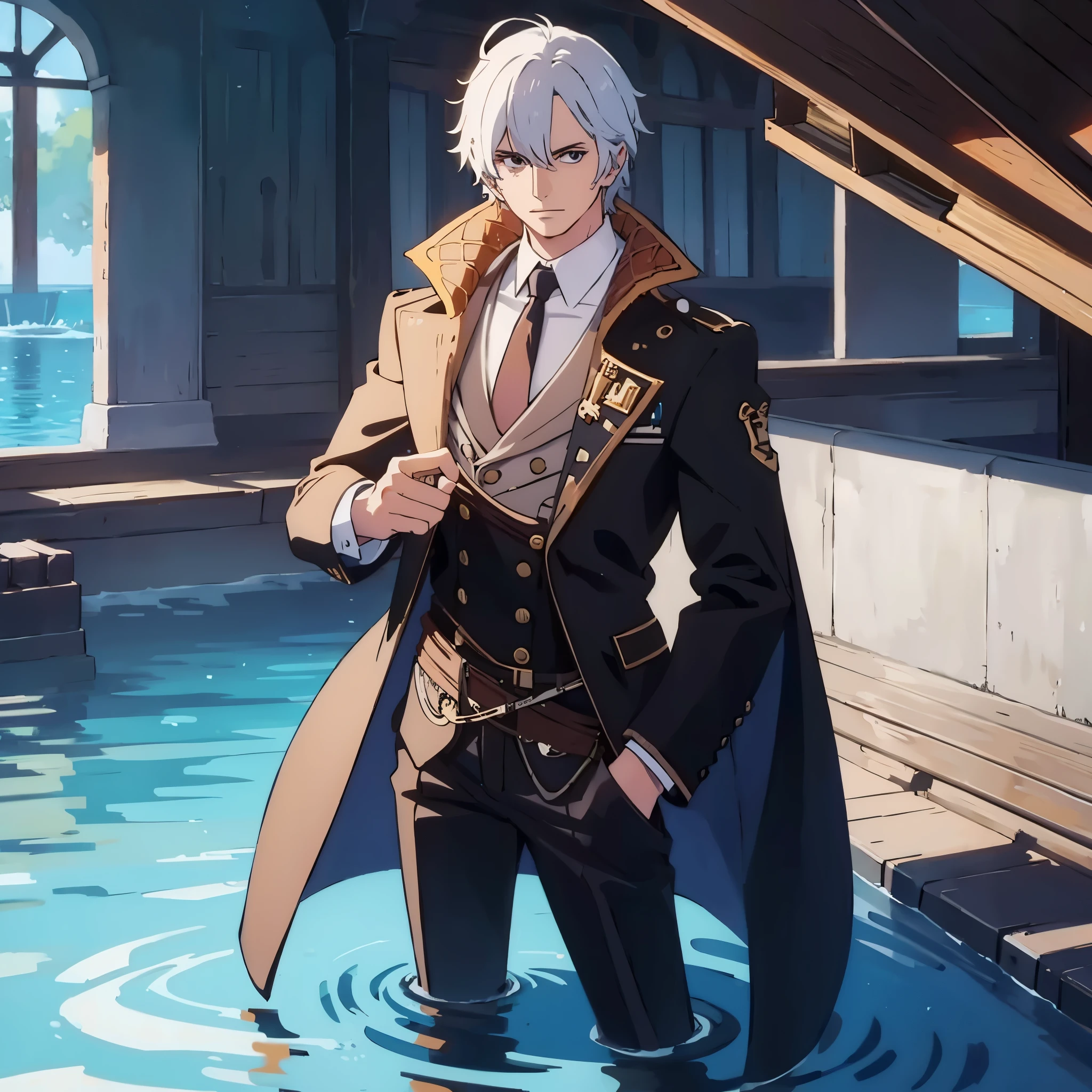 A tall man who controls water