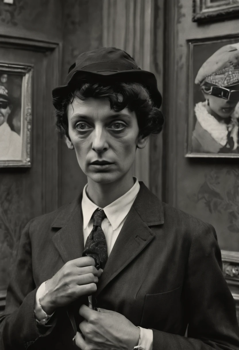 Secret Agent by diane arbus, best quality, masterpiece, Representative work, official art, Professional, Ultra intricate detailed, 8k