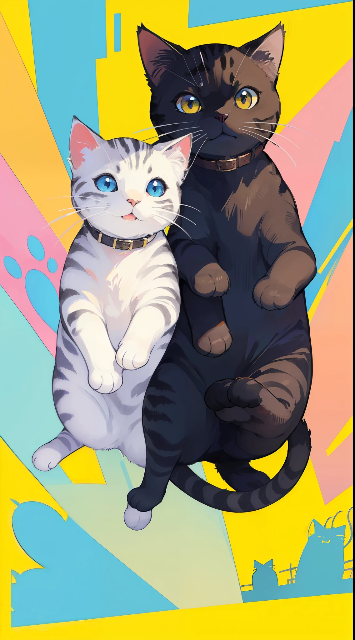 (32k), (((background of many cat))), (((bright background))), (beautiful world), (cute world), no-human,