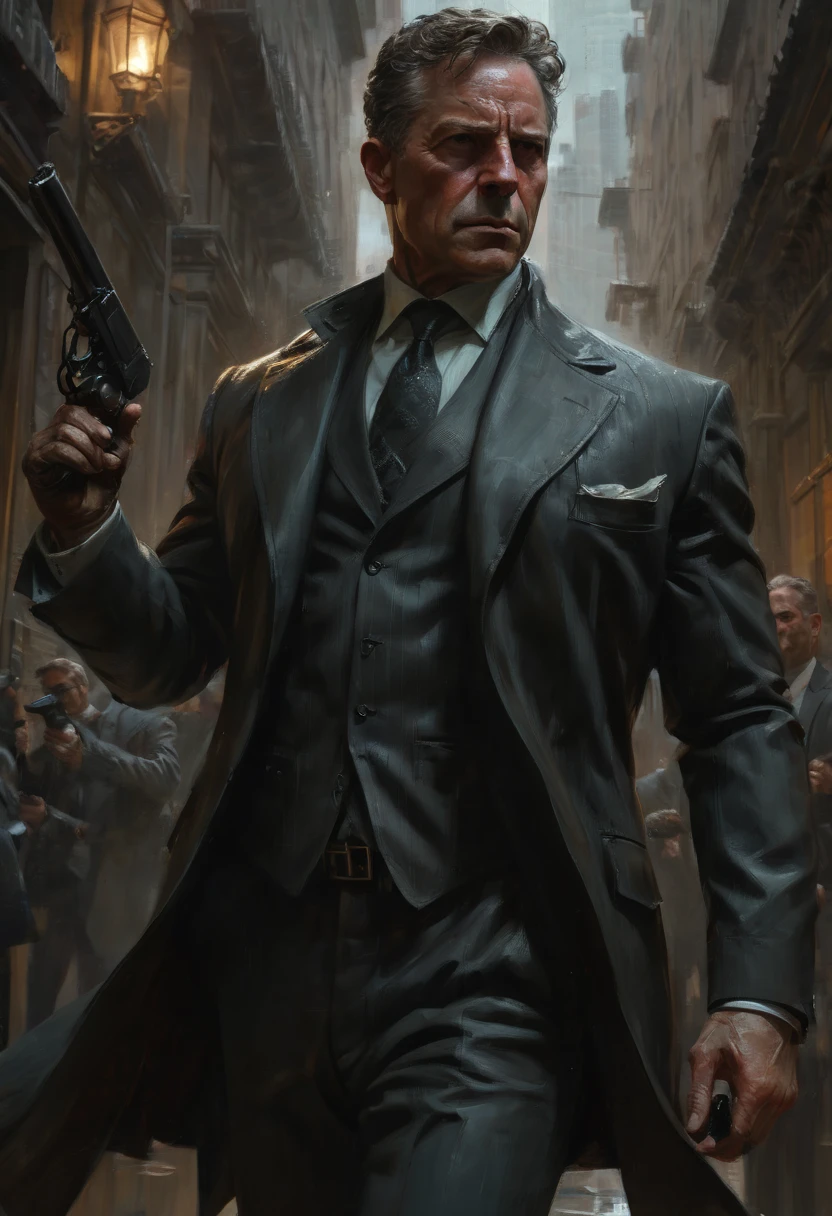 Secret Agent by Brent Cotton, best quality, masterpiece, Representative work, official art, Professional, Ultra intricate detailed, 8k