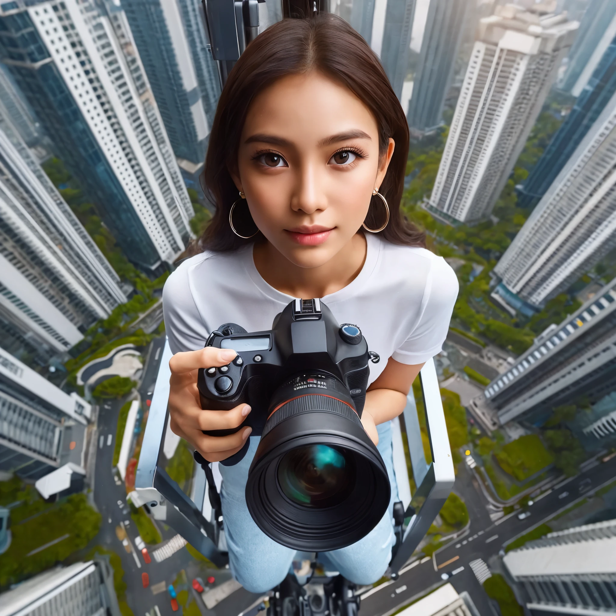 Realistic Indonesian young girl wearing hijab, hyperdetailed, masterpiece of photography.