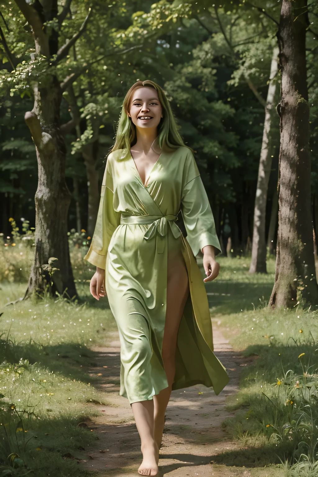 (full shot, full body), character focus portrait, solo, upper body, looking up, detailed background, detailed face, (tribal hawaian theme:1.1), serene expression, druid, wearing natural colored green robes, druid staff, feathers, healing magic, spell, nature magic, (style-swirlmagic:0.8), vines, stones, mushrooms, sprouting plants, bushes, bloom, clearing in background, ethereal peaceful atmosphere, earth tones,, exciting 22yo woman, (full body), (legs, feet), sexy legs, cute feet, cute face, flawless face, lower body focus BREAK (photorealistic), realistic face, medium breasts, beautiful woman, detailed mouth, extremely detailed eyes_and_face, attractive face, beautiful eyes, pronounced feminine feature, skin pores, eyeliner, perfect body BREAK photorealistic, DOF, (full body), masterpiece, HDR, best quality, intricate detail, detailed face_and_eyes, realistic hands, sophisticated detail, realistic lighting, centerfold, 8k, (photorealistic) kkw-ph1