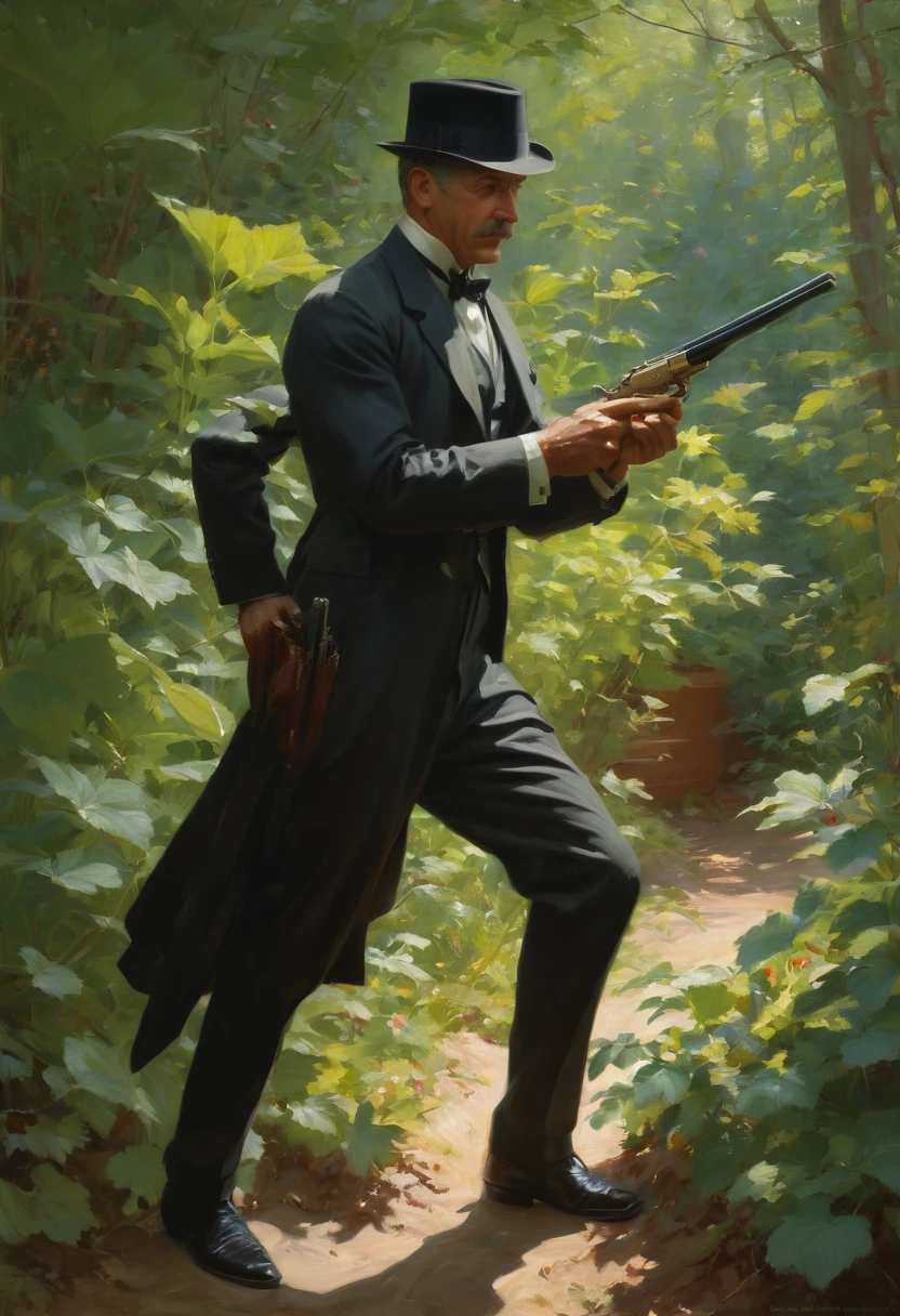 Secret Agent by James Gilleard, best quality, masterpiece, Representative work, official art, Professional, Ultra intricate detailed, 8k