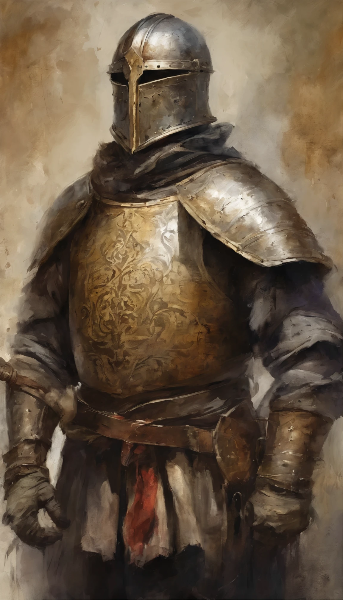 Chef de la garde dans une tenue pourpre avec une épée, visage monstrueux avec pustules, peintures de guerre, very detailed character, tatouages, style de séance photo, (fond d'Extremely detailed 8k CG display), body photo of the most beautiful work of art in the world, Medieval armor, Portrait du corps, Majestic painting at the'huile professionnelle par Ed Blinkey, Atey Ghaïlan, Studio Ghibli, par Jeremy Mann, Greg Manches, Antonio Moro