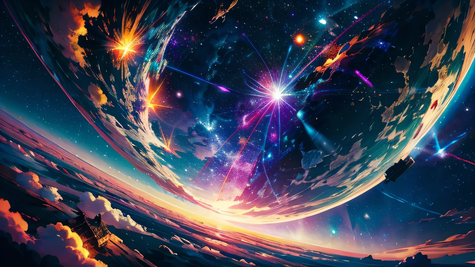 anime wallpapers of a girl floating in spaces (woman, blue eyes，dark blue hair ,  Perfect female figure) looking at a view of the space and stars, cosmic spaces. by makoto shinkai, anime art wallpaper 4 k, anime art wallpaper 4k, anime art wallpaper 8 k, anime space, amazing wallpaper, anime wallpaper 4 k, anime wallpaper 4k, 4k anime wallpaper, makoto shinkai cyril rolando, anime space background art, wide angle shot