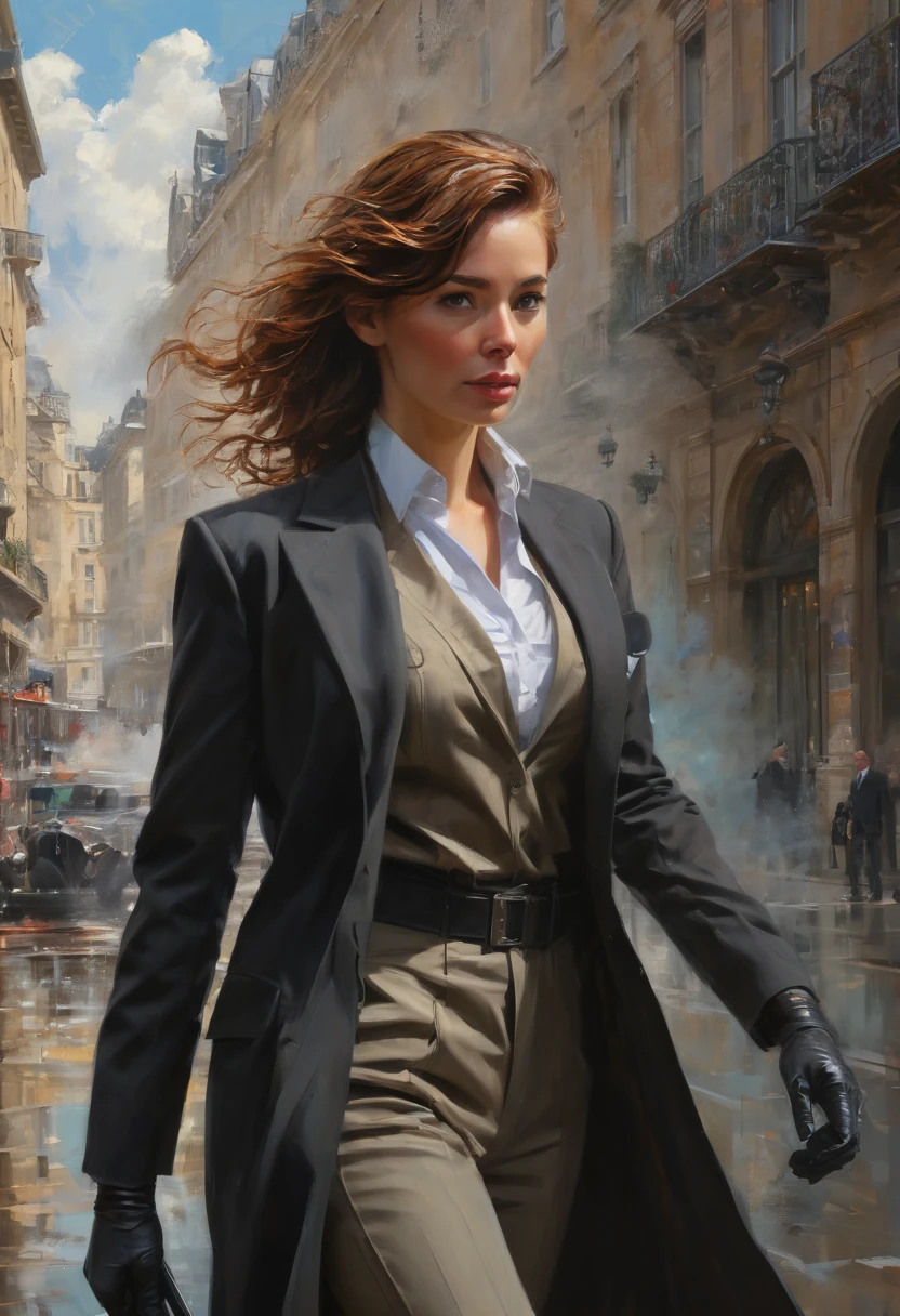 Secret Agent by Karen Wallis, best quality, masterpiece, Representative work, official art, Professional, Ultra intricate detailed, 8k