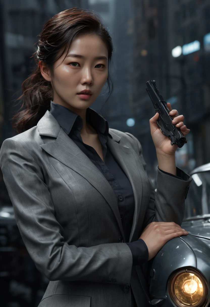 Secret Agent by Jongje Park, best quality, masterpiece, Representative work, official art, Professional, Ultra intricate detailed, 8k