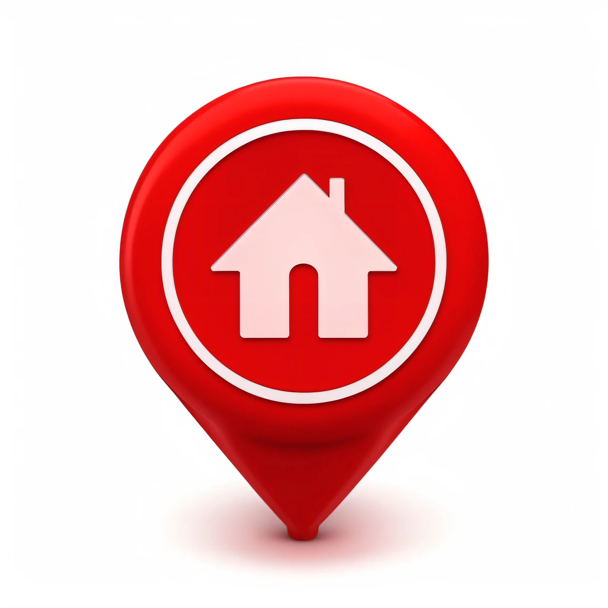 a close up of a red pin with a house icon on it, home setting, isolated on white background, house and home, no surroundings, location of a dark old house, by Stefan Gierowski, by Randy Post, location in a apartment, by derek zabrocki, by Kurt Roesch, professionally, by Adam Marczyński