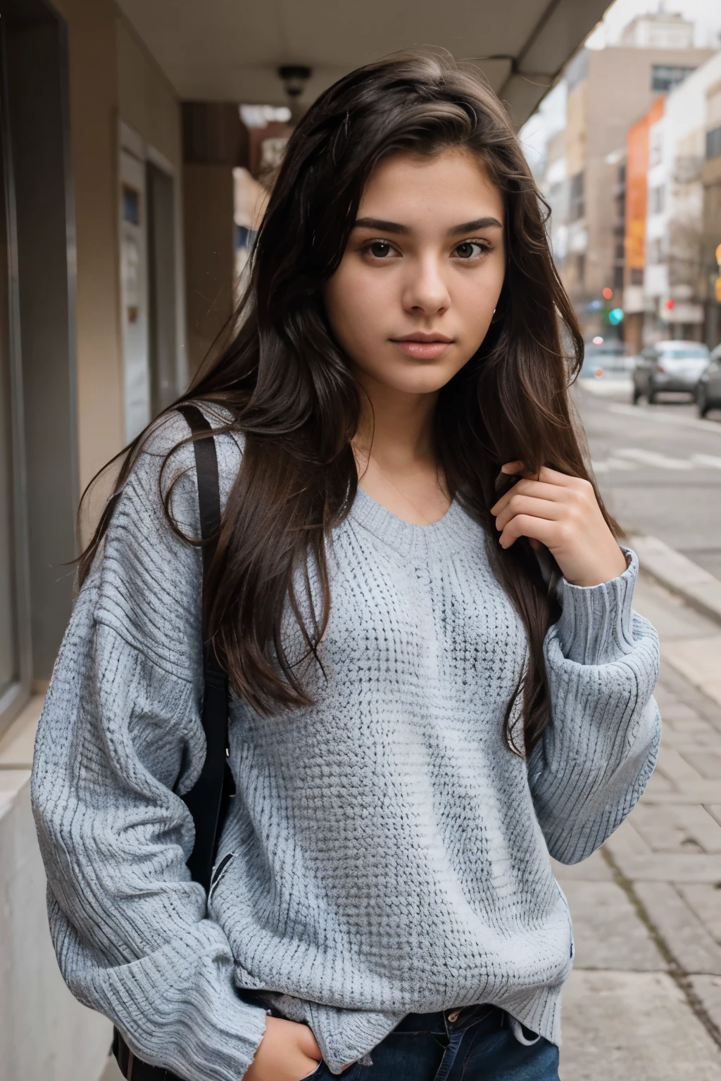 18 year old ager, sexy looking, loves to talk to any man at any time and is an actress in a sweater