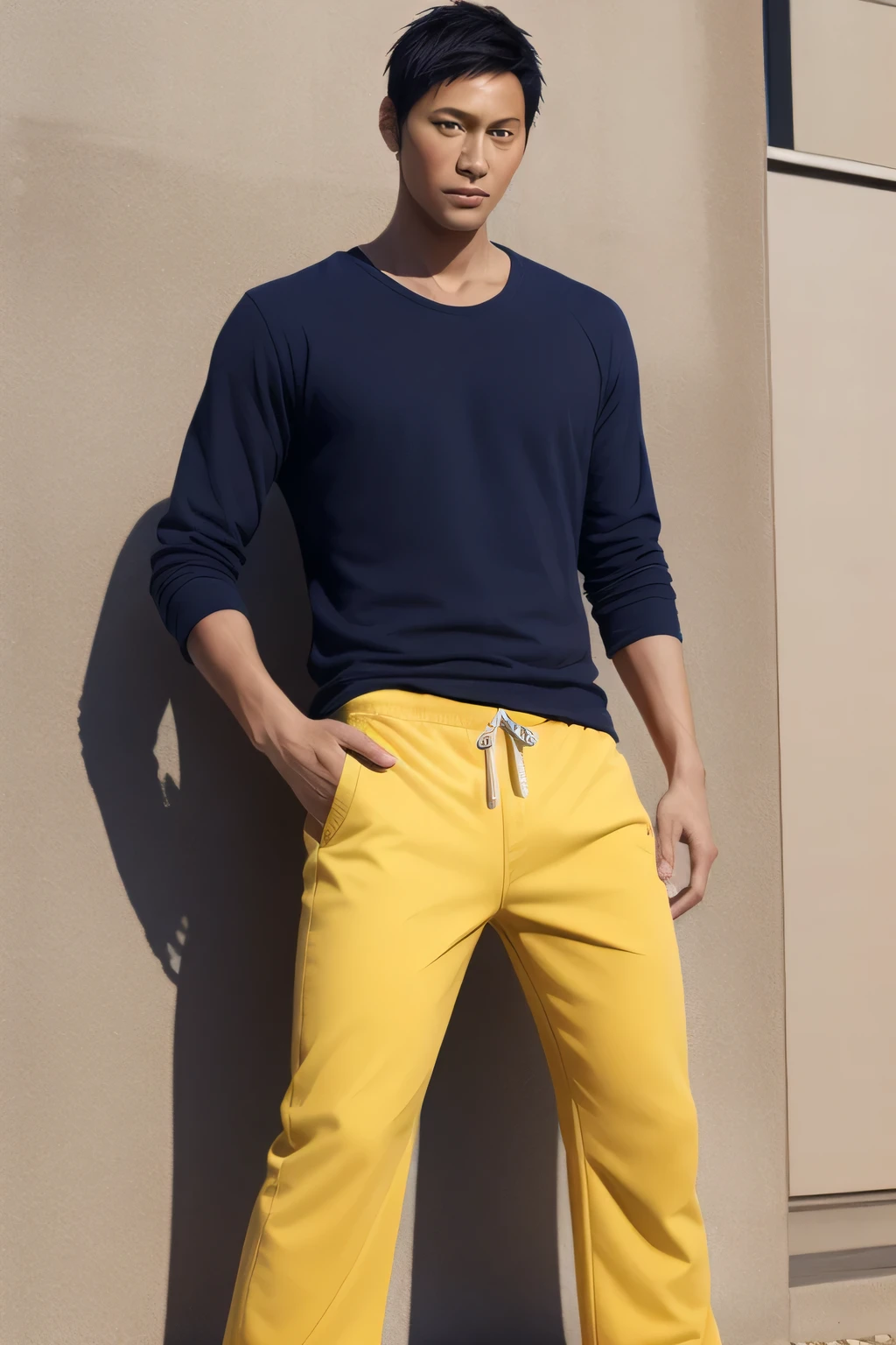 Realistic , Handsome Aomine Daiki , Yellow baggy pants