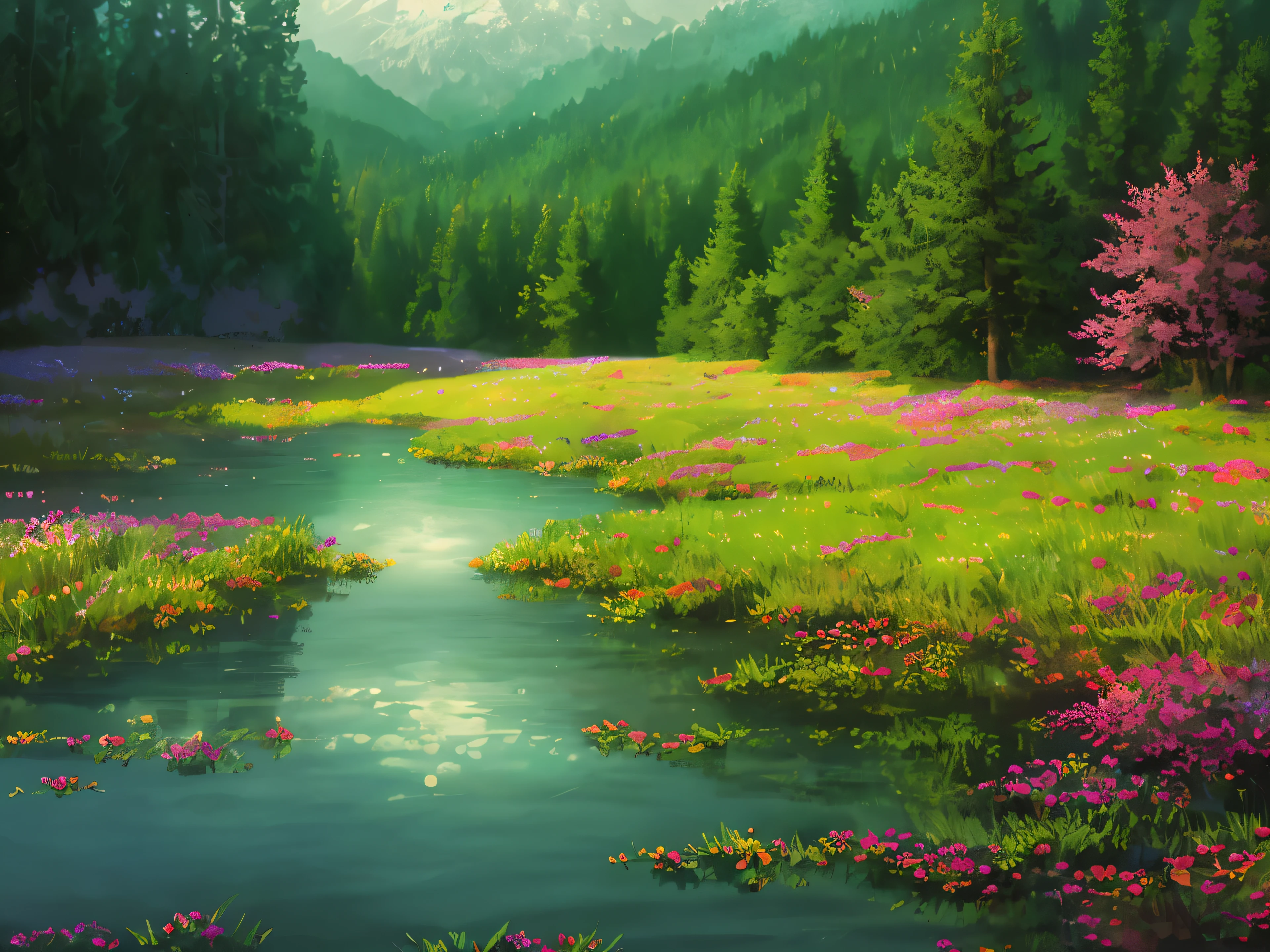 masterpiece, best quality, high quality,extremely detailed CG unity 8k wallpaper, An enchanting and dreamy scene of a fantasy forest, with towering trees, glowing mushrooms, and hidden fairy glens, creating a sense of mystique and enchantment, artstation, digital illustration, intricate, trending, pastel colors, oil paiting, award winning photography, Bokeh, Depth of Field, HDR, bloom, Chromatic Aberration ,Photorealistic,extremely detailed, trending on artstation, trending on CGsociety, Intricate, High Detail, dramatic, art by midjourney