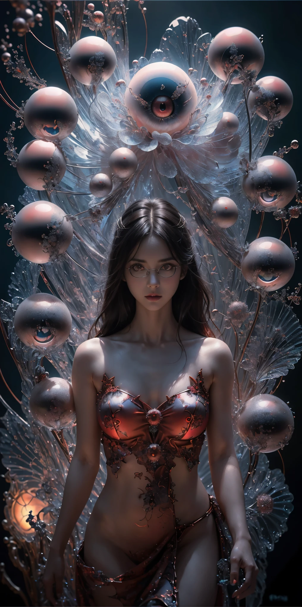 (The best illustrations)、realisitic、ultra-detailliert、The best lighting、Best Shadows、alluring succubus, ethereal beauty, perched on a cloud, (fantasy illustration:1.3), enchanting gaze, captivating pose, delicate wings, otherworldly charm, mystical sky, (Luis Royo:1.2), (Yoshitaka Amano:1.1), Dungeon and Dragon、caves、Dungeon、 A Necromancer、natta、Dark style、Succubus、Devil's Daughter、Bat Wings,(((Demon Hornlack-rimmed round glasses))))、(red eyes glowing:1.6)、beautiful countenance、Tindall Effect、(High Detail Skins:1.2) absurderes、Ponytail distortion、jewely、Beautiful expression、Toned waist、Wide buttocks、Tindall Effectmasuter piece、top-quality、Highest Standards、Top image quality、masutepiece、intricate detailes、High resolution、Depth Field、natural soft light、profetional lighting、Great smile、(High Detail Skin: 1.2)、photorealistic anime girl render、Strong highlights of the eyes、Perfect Anatomy、crotch open、Shy、Spreading your legs、Panties are visible、Skirt flipping、Body shiny with oilerectile nipple))、8K resolution、intricate clothing、Intricate details