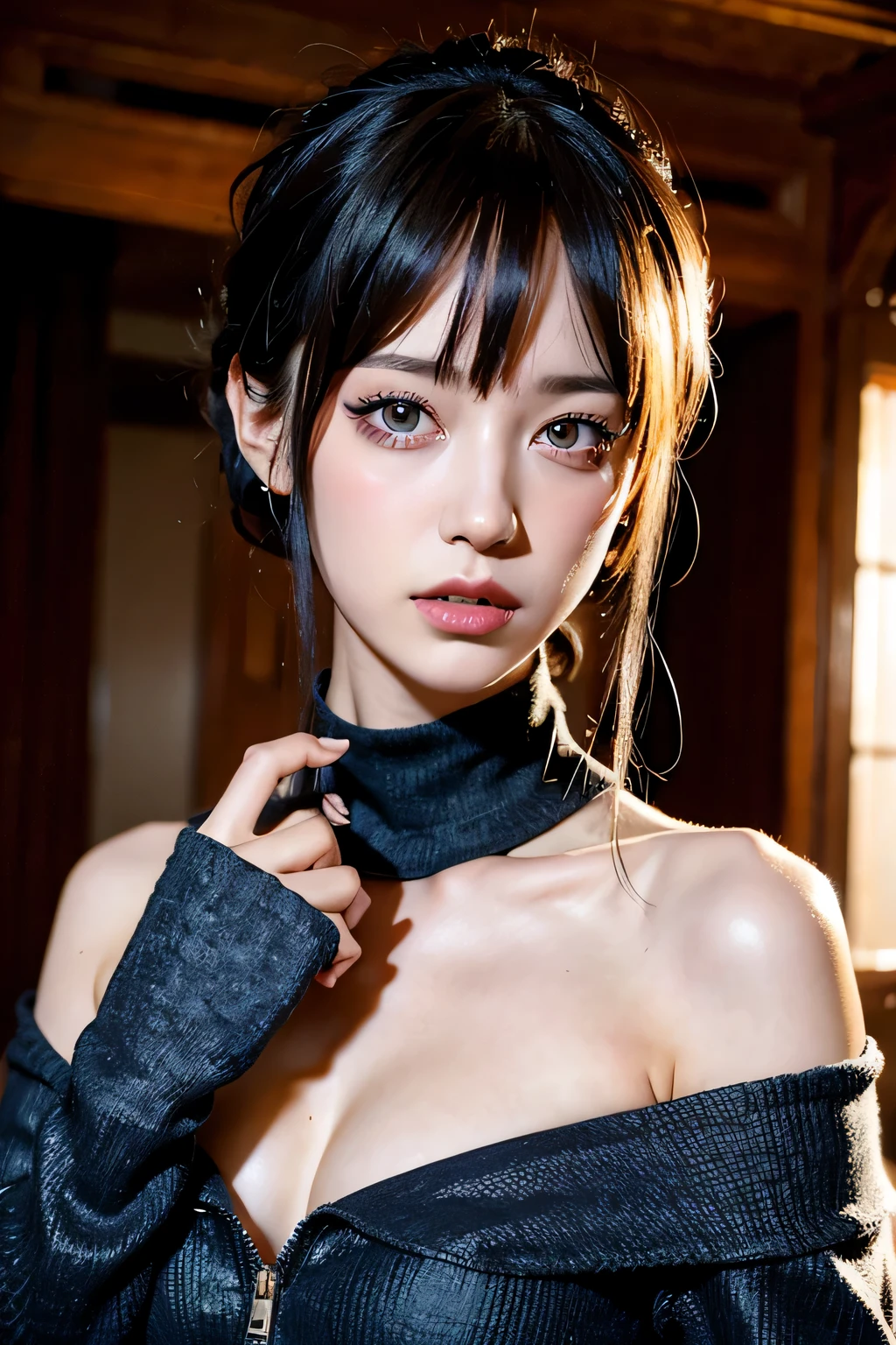 (Browsing Caution:1,4),Mix 4, (8k, RAWphotograph, Highest quality, Tabletop: 1.45), (Realistic, Realistic: 1.37),illumination, night, プロのillumination, photographn mapping, Radio City, Physically Based Rendering, Gradient Brunette, 高品質のphotograph, High resolution, 1080P, (Detailed facial depiction), (Detailed description of the hand), (Delicate CG), Extreme light and shadow, Rich details, (Detailed facial features), (Highest quality), Look in front of you, Highly detailed face, Highly detailed lips,  超High resolution, (truth: 1.4), photograph, 1 , [(sad)],  , Thin limbs, movie, Cool pose, I Cup, Highest qualityな完璧なボディ, photographのような, (1 : 1.3), Perfect balance, (Huge, Perfect breasts, Areola),(Realistic, Realistic:1.37),One Girl, Cowboy Shot,Professional Lighting, Photon Mapping, Radio City, RAWphotograph、(Realistic:1.4)、Octane Rendering、Complex 3D rendering with ultra-detail, Studio Soft Light, Rim Light, Crisp details, Super detailed, Realistic skin texture, detailed aspects, Beautiful details in the eyes, Highly detailed CG Unity 16k wallpaper, Compensate, (Detailed Background:1.2),Highest quality, 超High resolution, Tabletop, One Girl, One Girl,alone, Upper Body,Show Viewer, White Background, Bobcut, short hair, Multicolored Hair, Compensate , Lips parted, Black Lips, eyeliner, Gothic, Goth Girl,((Multicolored Hairの色:1.4)),(((Completely naked))),(((nsfw))),((Small breasts:1.2)),((Black Background:1.4))