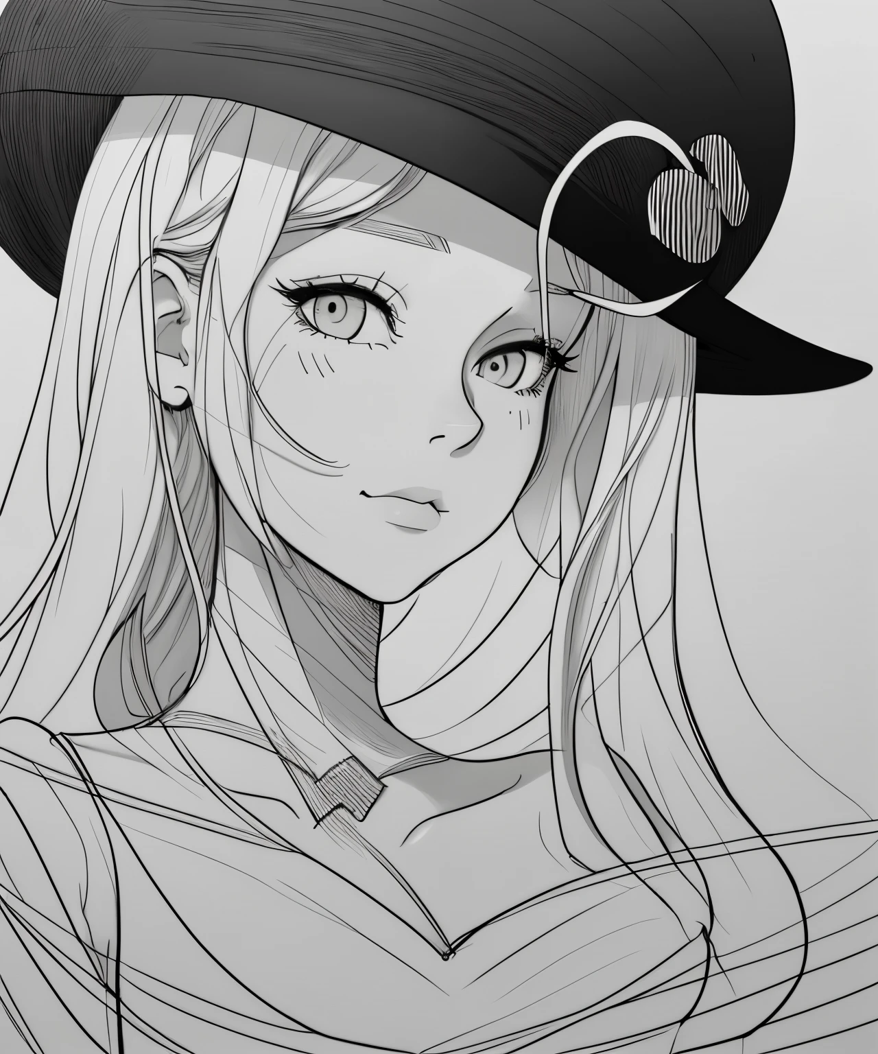 <lora:Pencil_Sketch_Dim64_SD-05:1>,(Pencil_Sketch:1.2, messy lines, greyscale, traditional media, sketch), unfinished, hatching (texture) , aalillie, long hair, braid, sun hat, white headwear, collarbone, sleeveless dress, white dress, <lora:lillie_(pokemon)_v1:0.7>, smile, outdoors, tropical beach, cowboy shot