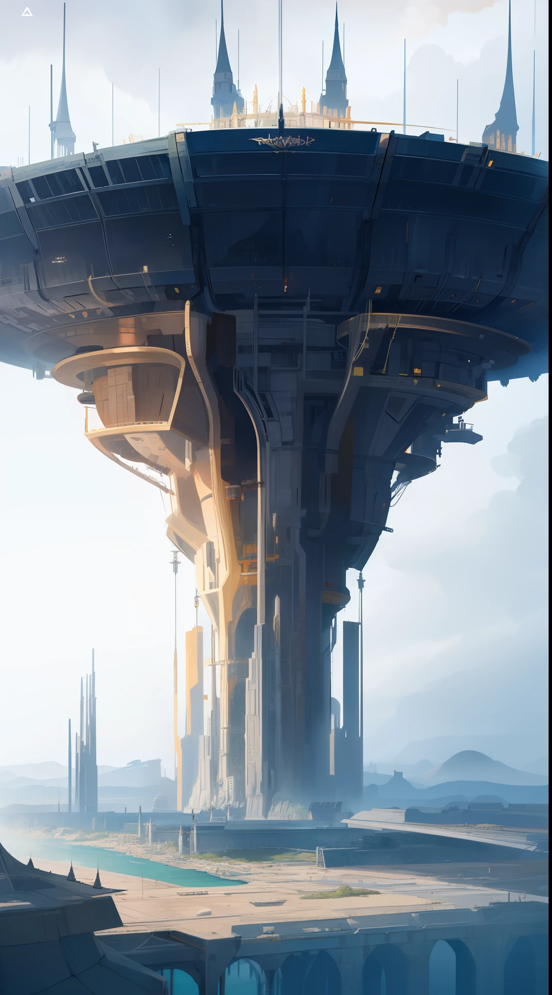Megastructure Tower Fantasy Sci-Fi Top Quality Universe