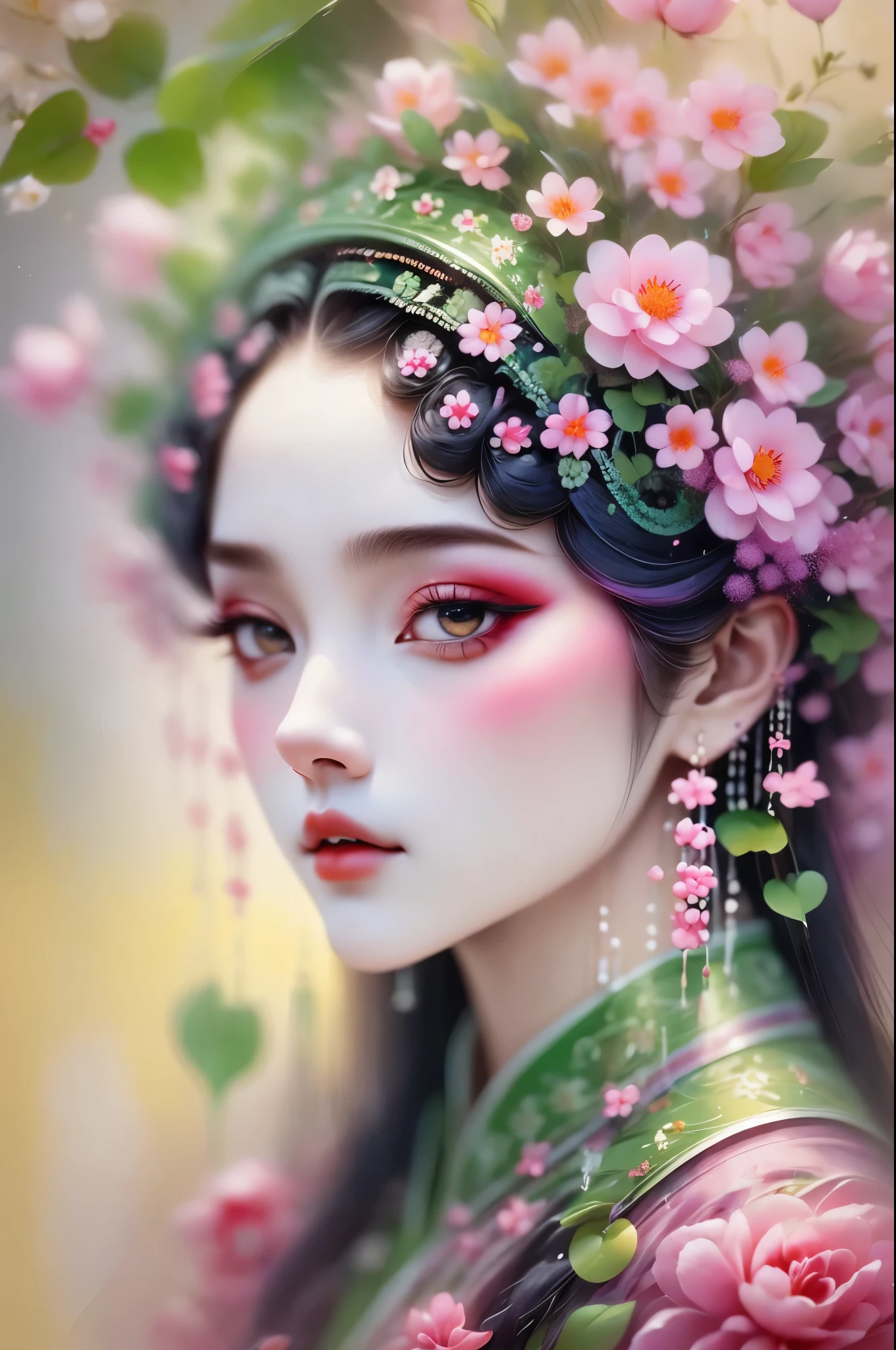 （detailed，high quality）a garden scene，Art with coloring book page effect。The background should be completely white，and only the outline of the object should be visible。Artwork should have a line art style，similar to a coloring book。It should have a mandala with natural decoration。The overall artwork should have a clean line art style，Similar to color book pages。Inspired by the brushstrokes of Alphonse Mucha，gaze，look at each other，Decorate with new artistic styles。Ensures perfect detail and realistic appearance。The subject of the artwork should be gray hair，The hair is just outlined，rather than filled。
