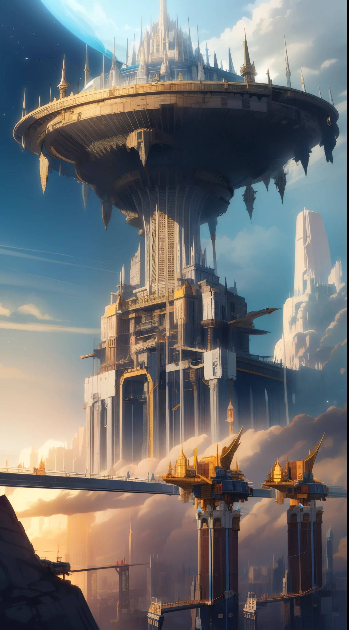 Megastructure Tower Fantasy Sci-Fi Top Quality Universe