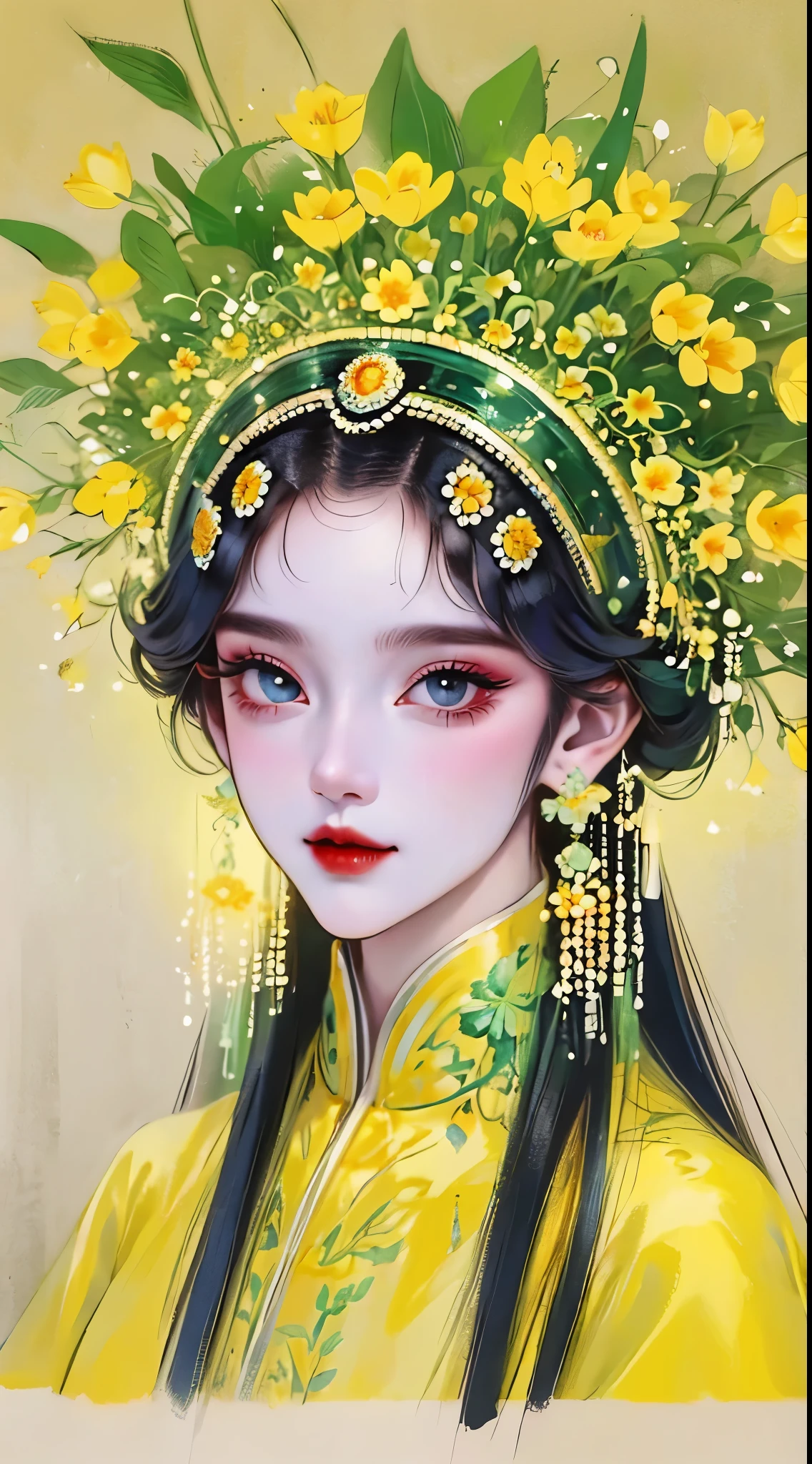 (detailed,high quality)portrait,a garden scene,Art with coloring book page effect。The background should be completely white,and only the outline of the object should be visible。Artwork should have a line art style,similar to a coloring book。It should have a mandala with natural decoration。The overall artwork should have a clean line art style,Similar to color book pages。Inspired by the brushstrokes of Alphonse Mucha,back to back,Decorate with new artistic styles。Ensures perfect detail and realistic appearance。The subject of the artwork should be gray hair,The hair is just outlined,rather than filled。