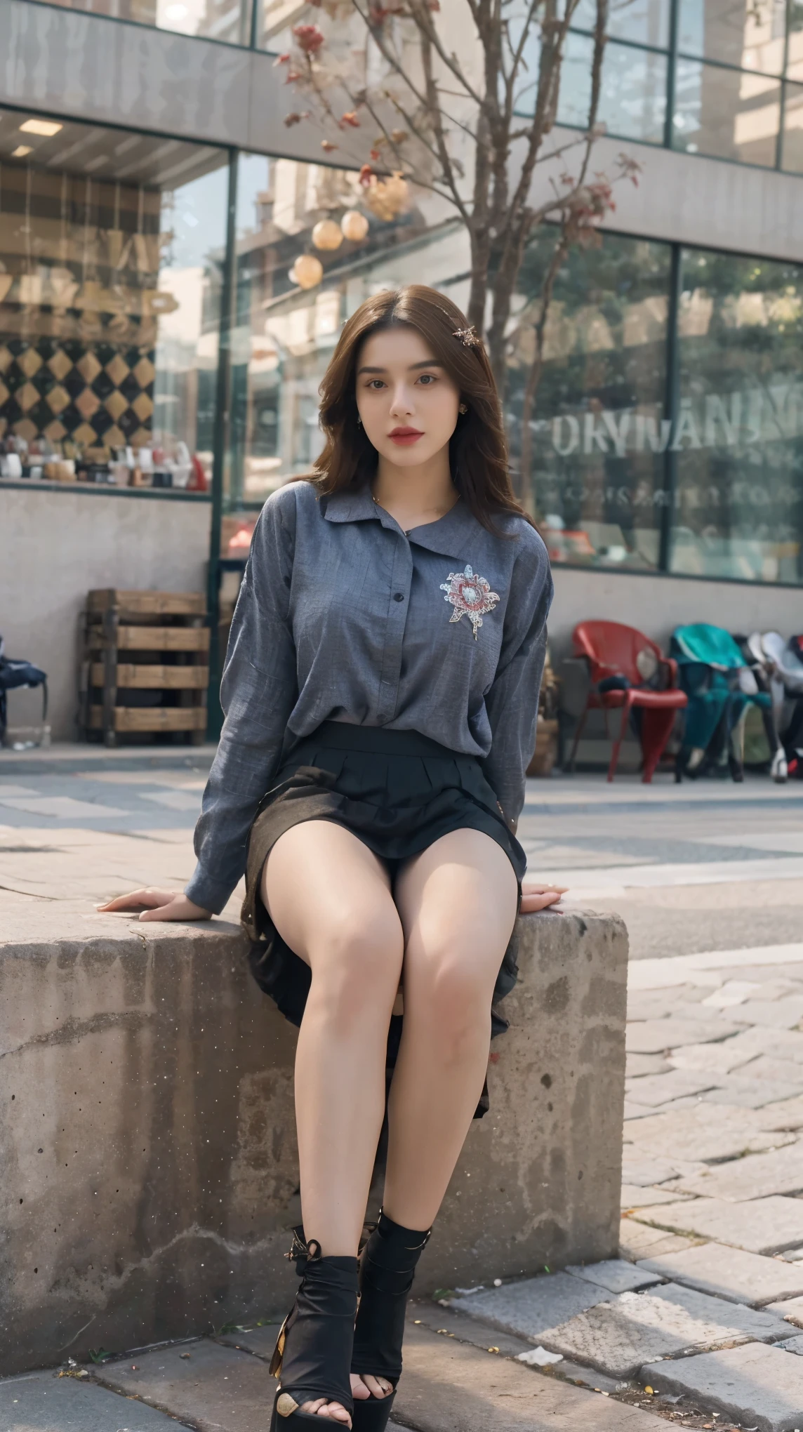 (full body shot:1.5), (Masterpiece:1.1), (legs spread), ((sitting on stones:0.8)), girl sitting on stones, spread legs, (perfect legs:0.8), 1girl, 20 year old girl, ultra realistic face, hyperrealistic, hyperdetailed, sharpen, detailed face, detailed eyes, detailed lips, red lips, beautiful face, 16k, FHD, raw photo, pretty face mesh, chaubey face, (many people background), (beautiful hair style), (shirts and skirts, ultra realistic skirts, beautiful colours skirts), intricate, extremely detailed, ultra realistic texture, smooth skin, realistic face, red lip, glow face, very_high_resolution, (fancy high heel), ((full ornaments, neck ornaments, hands ornament, arms ornaments, hair ornaments)), beautiful girl in Indian outfits,
