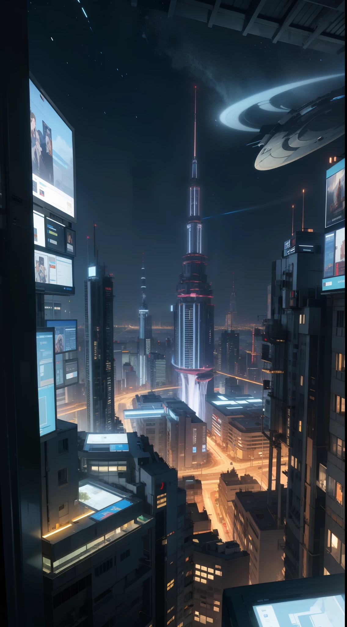 Future city, universe, technology, magic, reality,