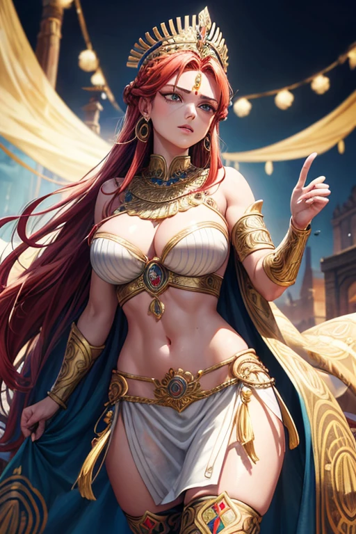 Considering her role as a tribal leader and Celtic queen, It is reasonable to imagine that Boudicca would have characteristics that reflect her position and cultural context. Here is a speculative description:
Boudicca would likely have an imposing presence, with an upright posture and determined expression that reflected his strength and leadership. Seus cabelos provavelmente seriam longos e ondulados, talvez uma tonalidade de castanho ou loiro escuro, adorned with tribal ornaments and intricate braids. Seus olhos poderiam ser de um azul intenso, reflecting the intensity of his passion for the freedom of his people.
Boudicca's face could have strong, striking features, with high cheekbones and a firm chin, denoting your determination and courage. Seu sorriso, quando surgisse, poderia ser caloroso e acolhedor, conveying your empathy and connection with your people.
As for his dress, Boudicca provavelmente usaria trajes ornamentados, adorned with tribal symbols and jewelry that highlighted their position as leader. She could wear a flowing cape, denoting your authority and elegance, while their clothing could be decorated with intricate patterns that reflected the rich Celtic culture.
Em resumo, Boudicca seria uma figura impressionante, whose appearance would reflect their leadership position, your determination and your connection to your culture and people. Although we do not have a precise physical description, podemos imaginar sua imagem como uma rainha e guerreira destemida, whose presence would leave a lasting impression on those who met her. has two arms and only two hands.