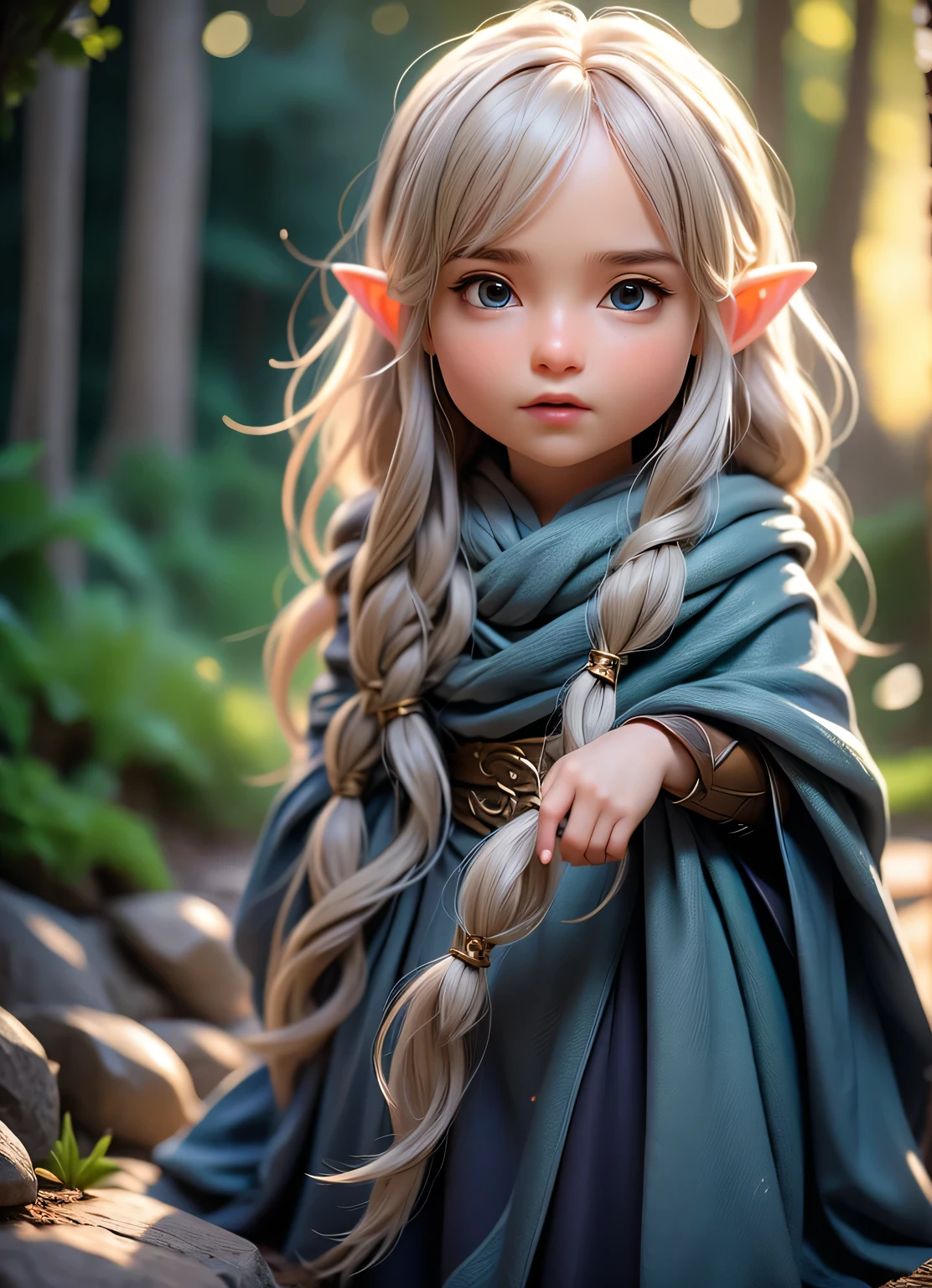 (detailed face, detailed eyes, clear skin, clear eyes), lotr, fantasy, elf, female, full body, looking at viewer, portrait, photography, detailed skin, realistic, photo-realistic, 8k, highly detailed, full length frame, High detail RAW color art, piercing, diffused soft lighting, shallow depth of field, sharp focus, hyperrealism, cinematic lighting